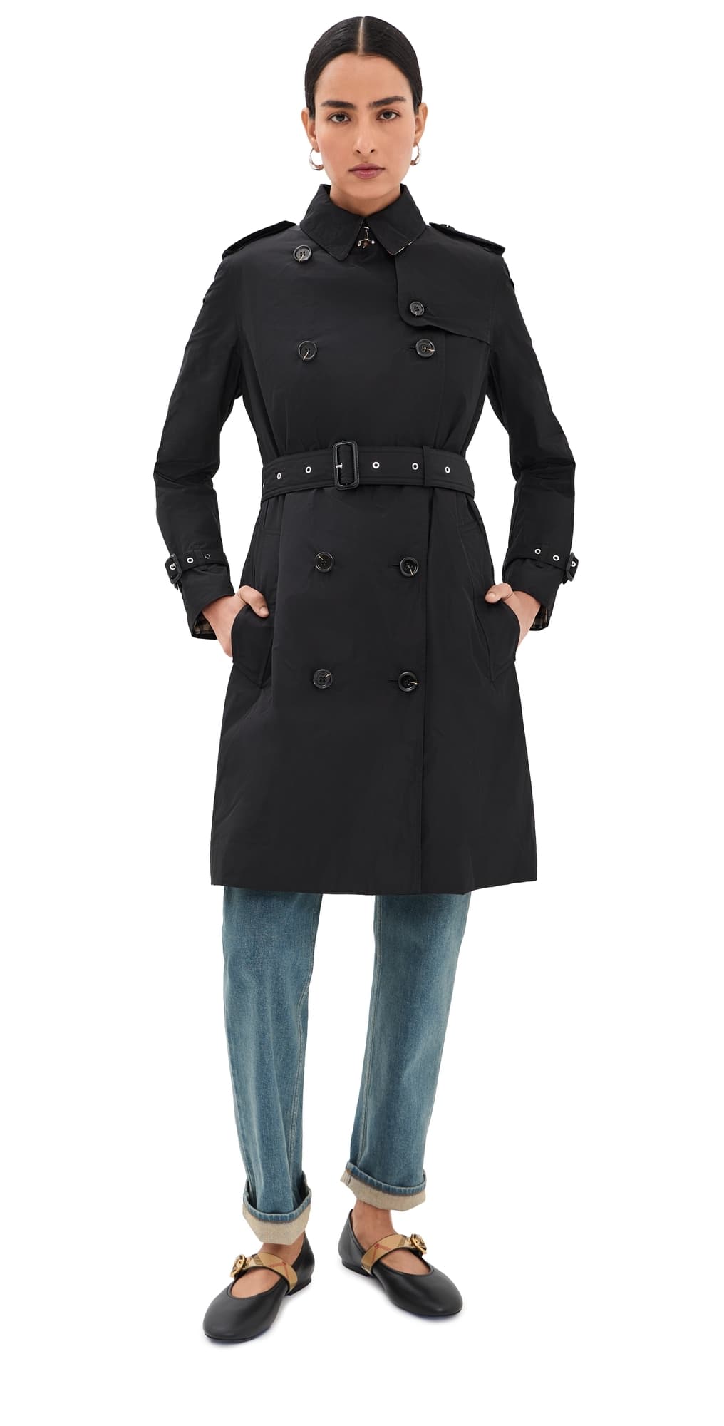 Burberry Kensington Coat Black