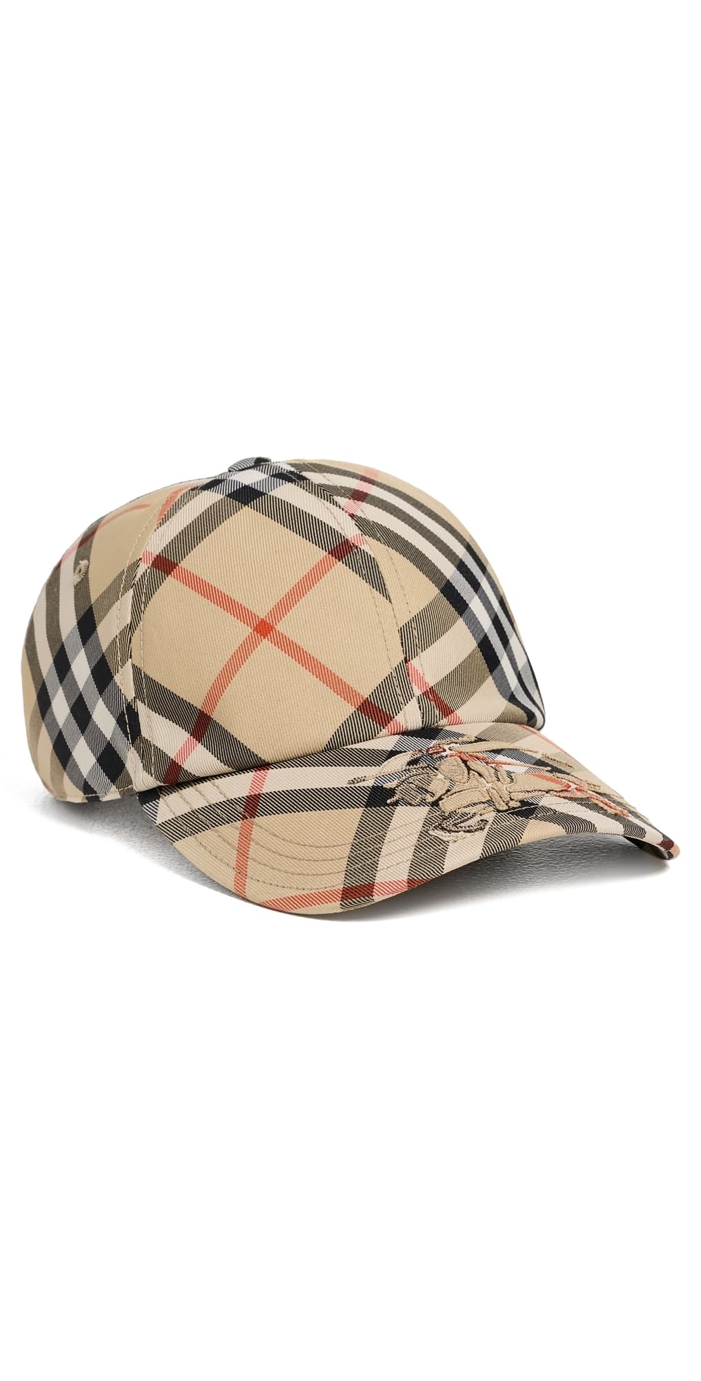 Burberry Check Twill Baseball Cap Sand IP Check