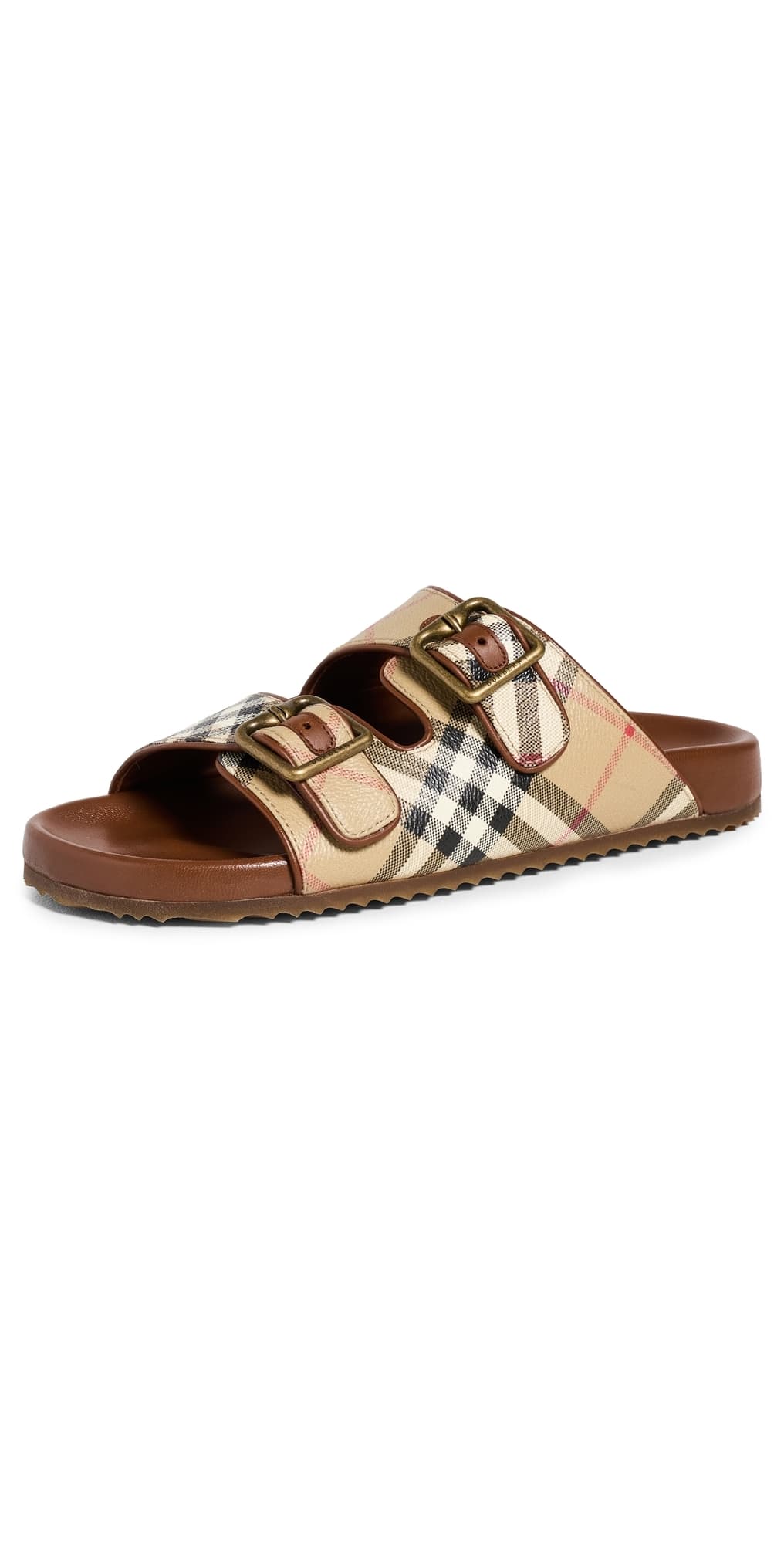 Burberry Urchin Checkered Sandals Archive Beige Ip Check