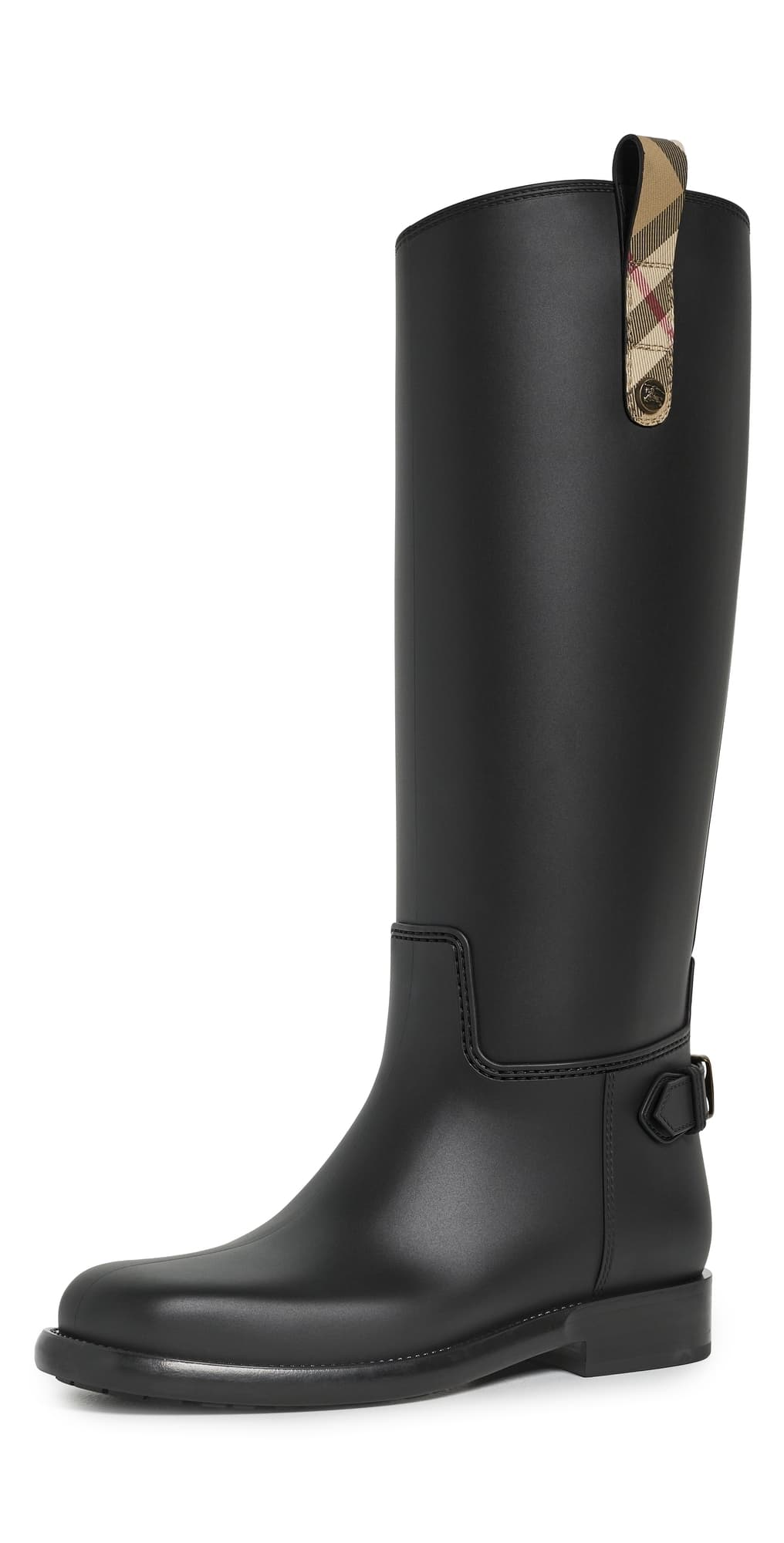 Burberry Cavalier Rain Boots Black/Archive Beige