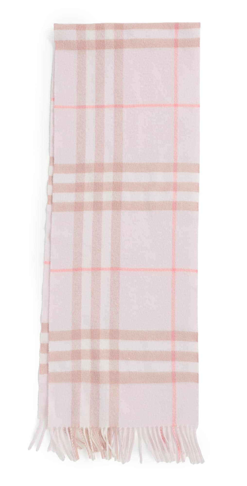 Burberry Cashmere Check Scarf Quartz Pink