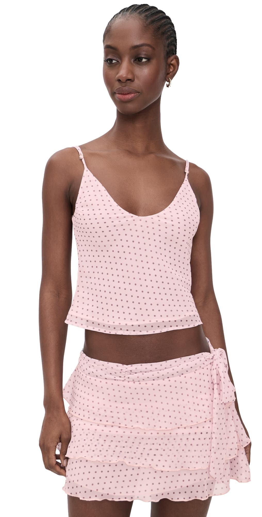 Bella Venice The Sila Top Pink And Black Dot