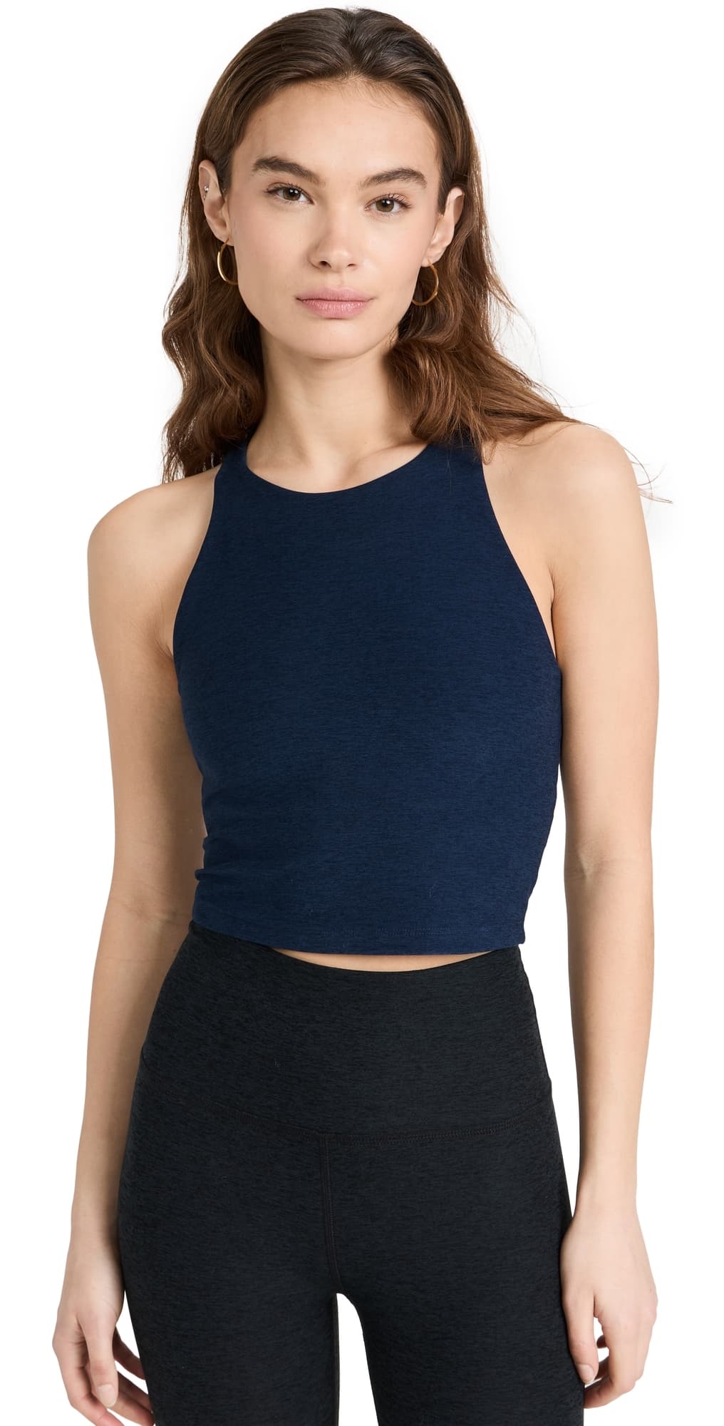 Beyond Yoga Spacedye Refocus Cropped Tank Nocturnal Navy