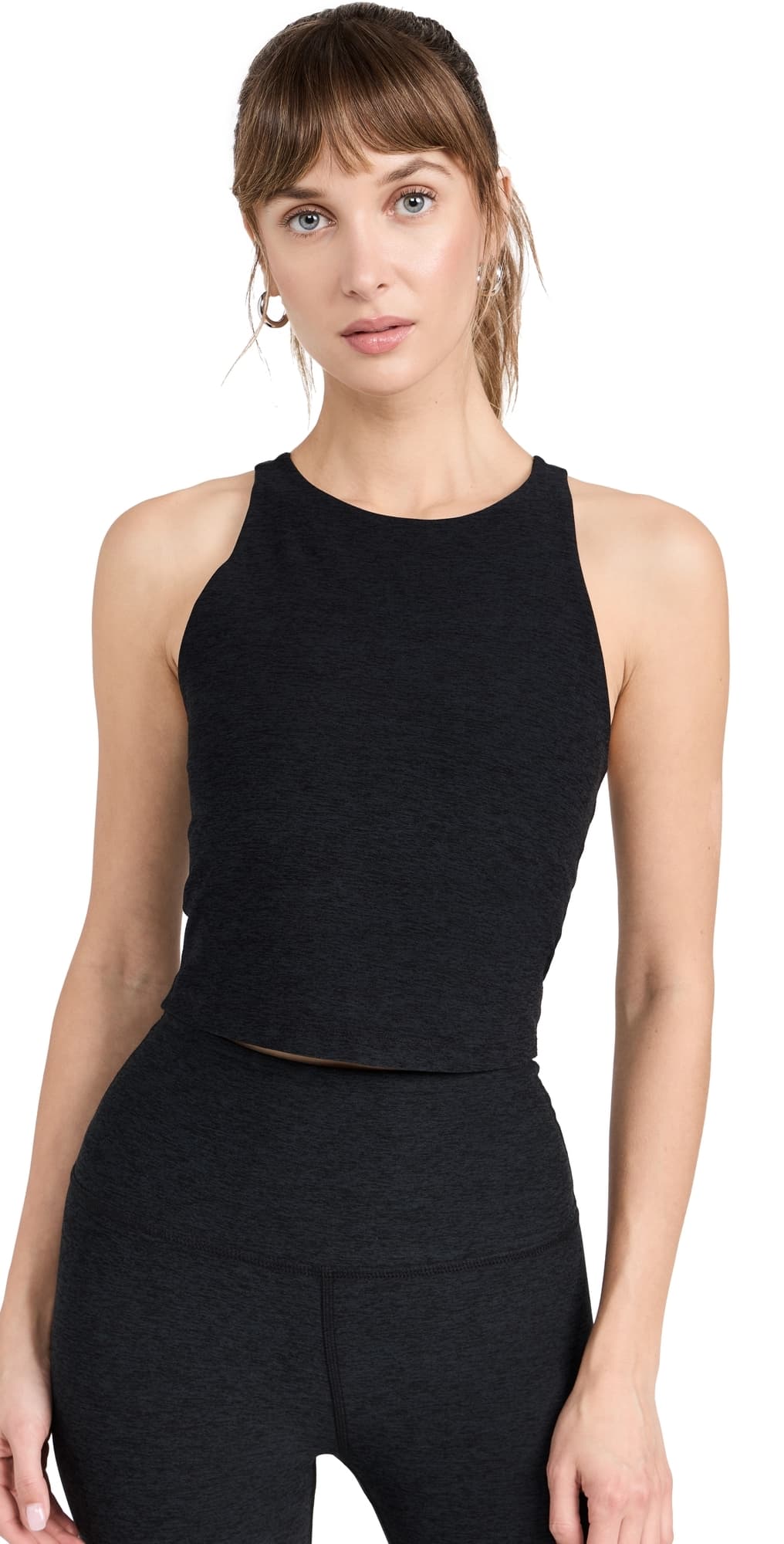 Beyond Yoga Spacedye Refocus Cropped Tank Darkest Night