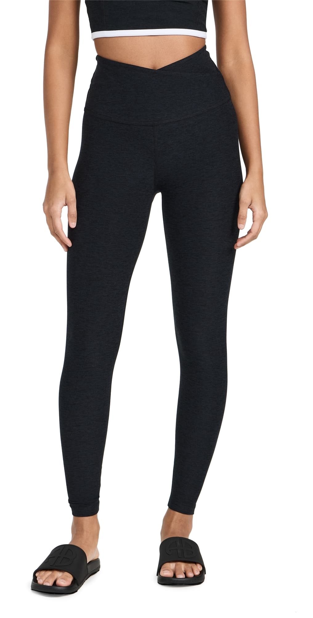 Beyond Yoga Spacedye At Your Leisure Midi 7/8 Leggings Darkest Night