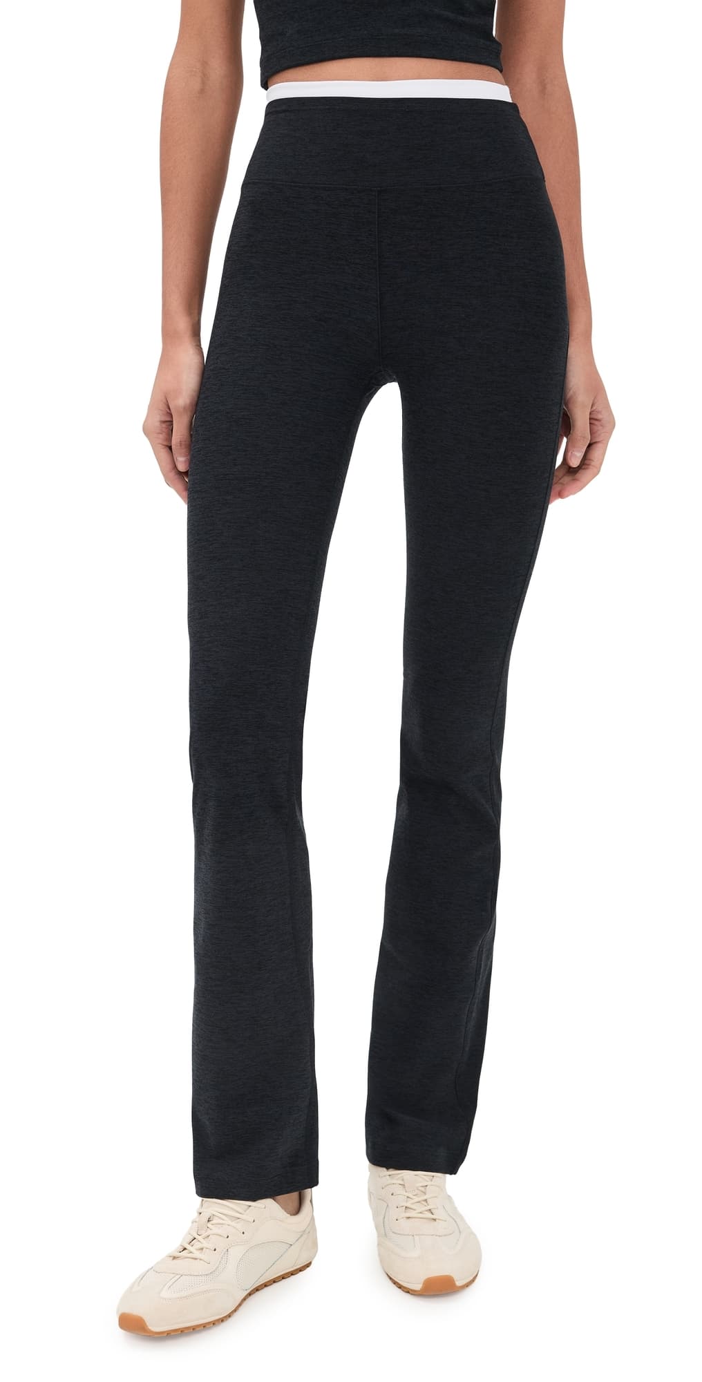 Beyond Yoga Spacedye Layered Bootcut Full Leggings Darkest Night