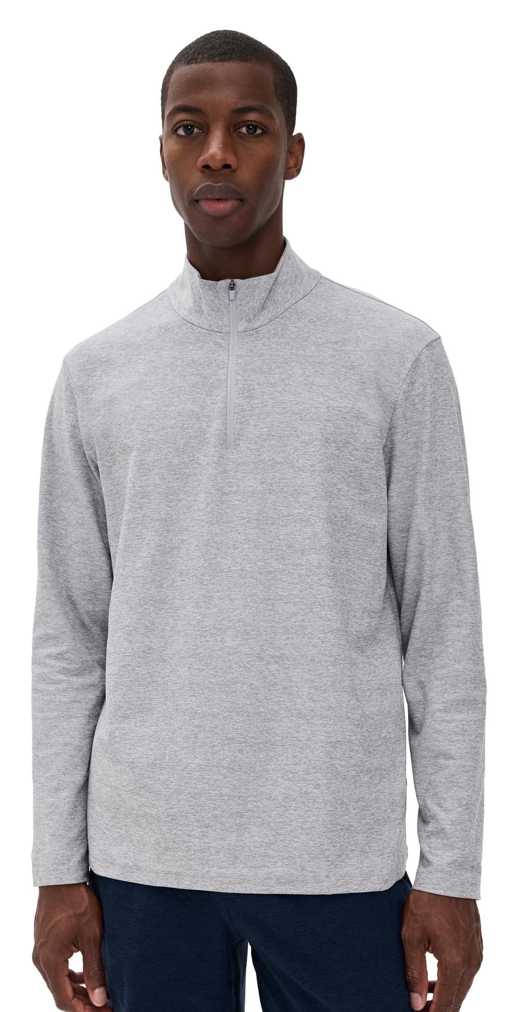 Beyond Yoga Spacedye Terrain Mens Quarter Zip Pullover Silver Mist