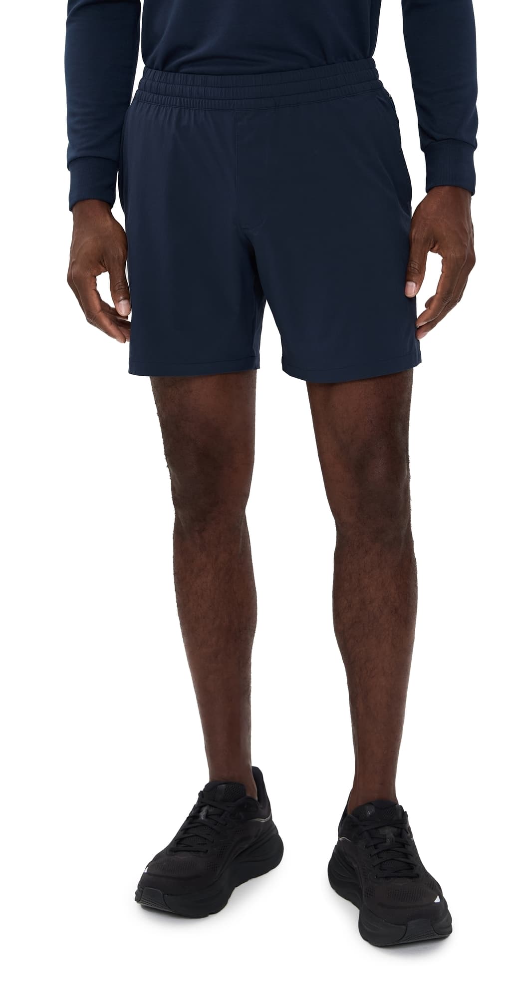 Beyond Yoga Pivotal 2.0 Performance Unlined Shorts 7 Nocturnal Navy