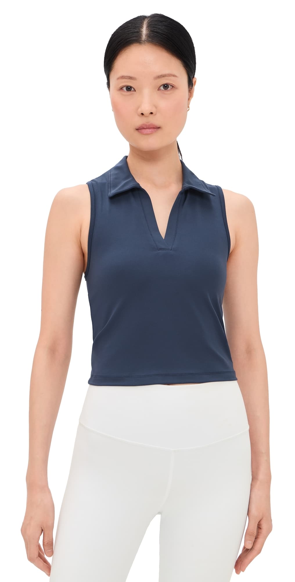 Beyond Yoga Sport Active Polo Tank Nocturnal Navy