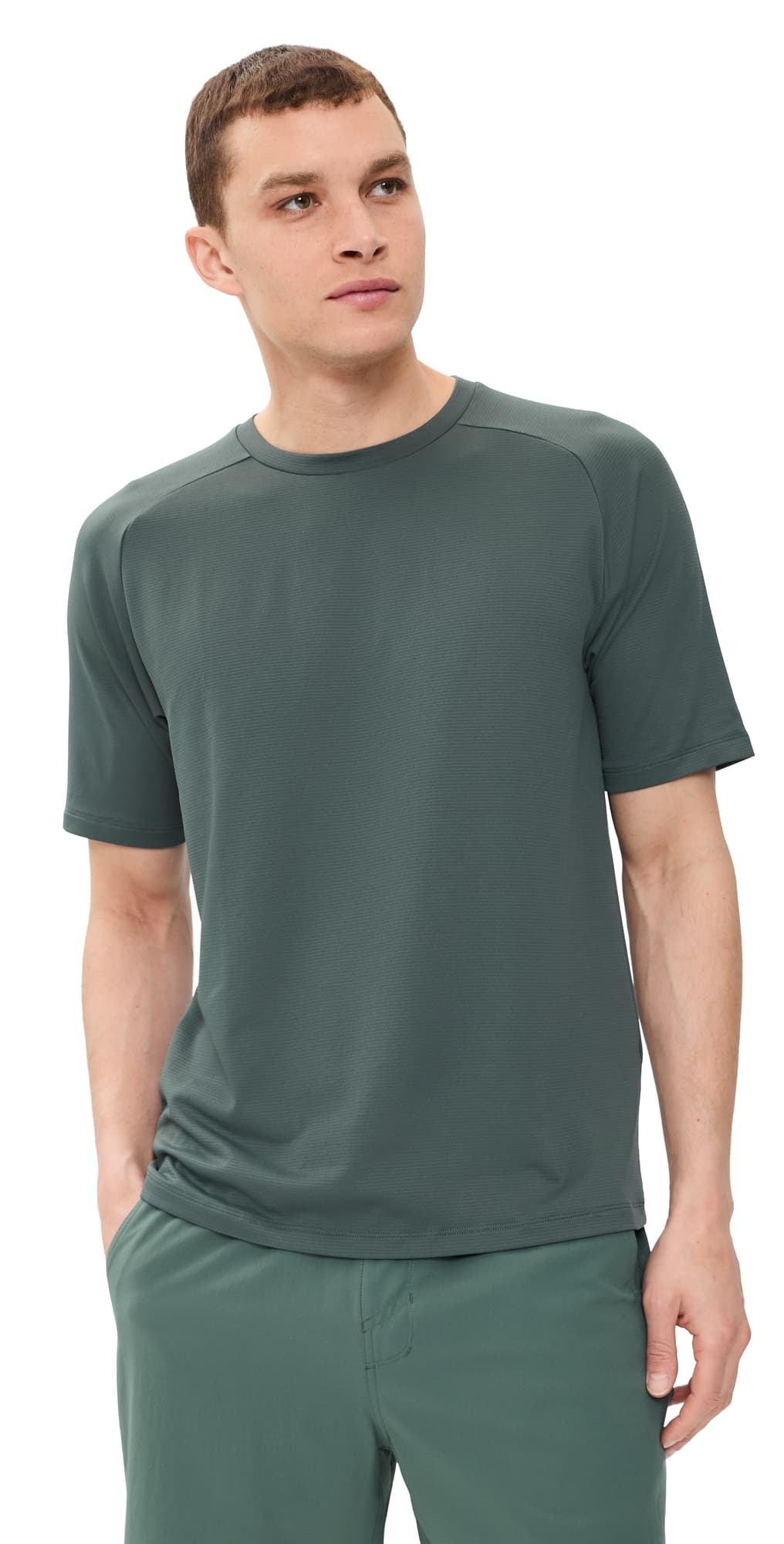 Beyond Yoga All In Active Tee Slate Green