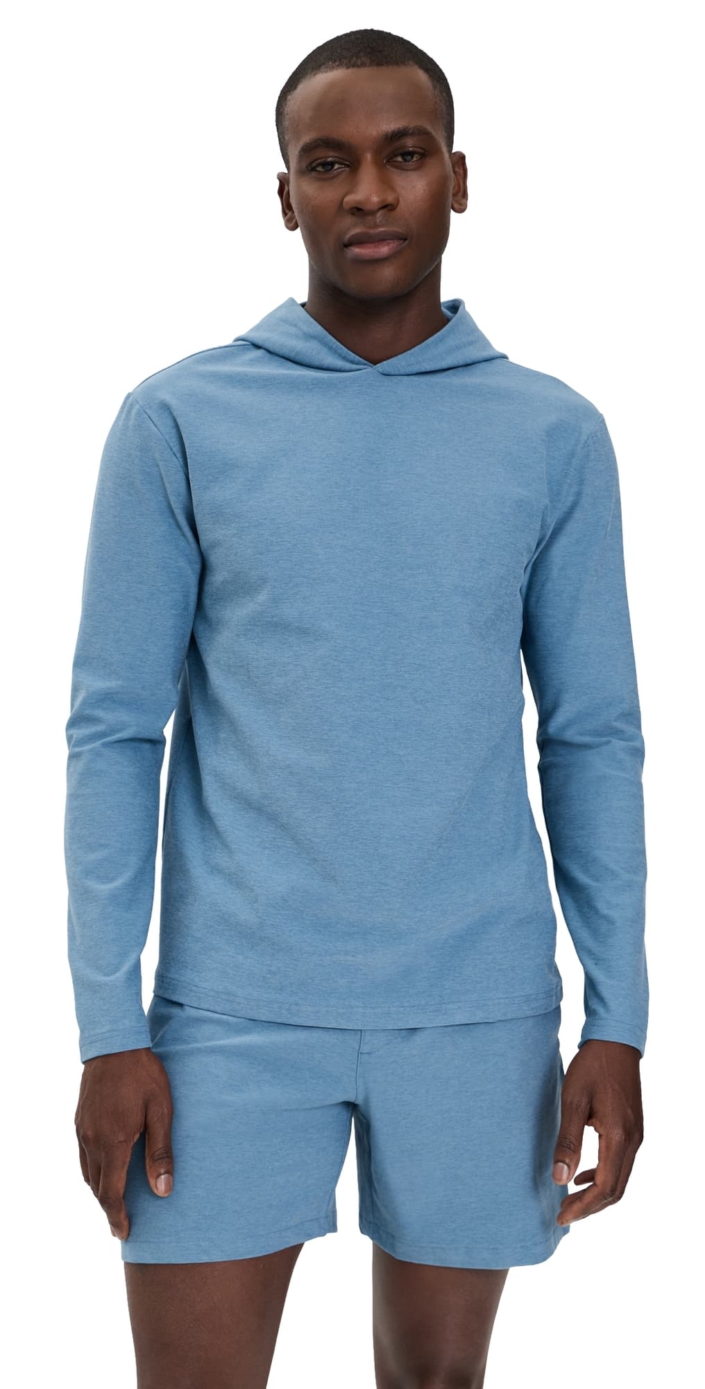 Beyond Yoga Spacedye Go-To Mens Hoodie Harbor Blue Heather