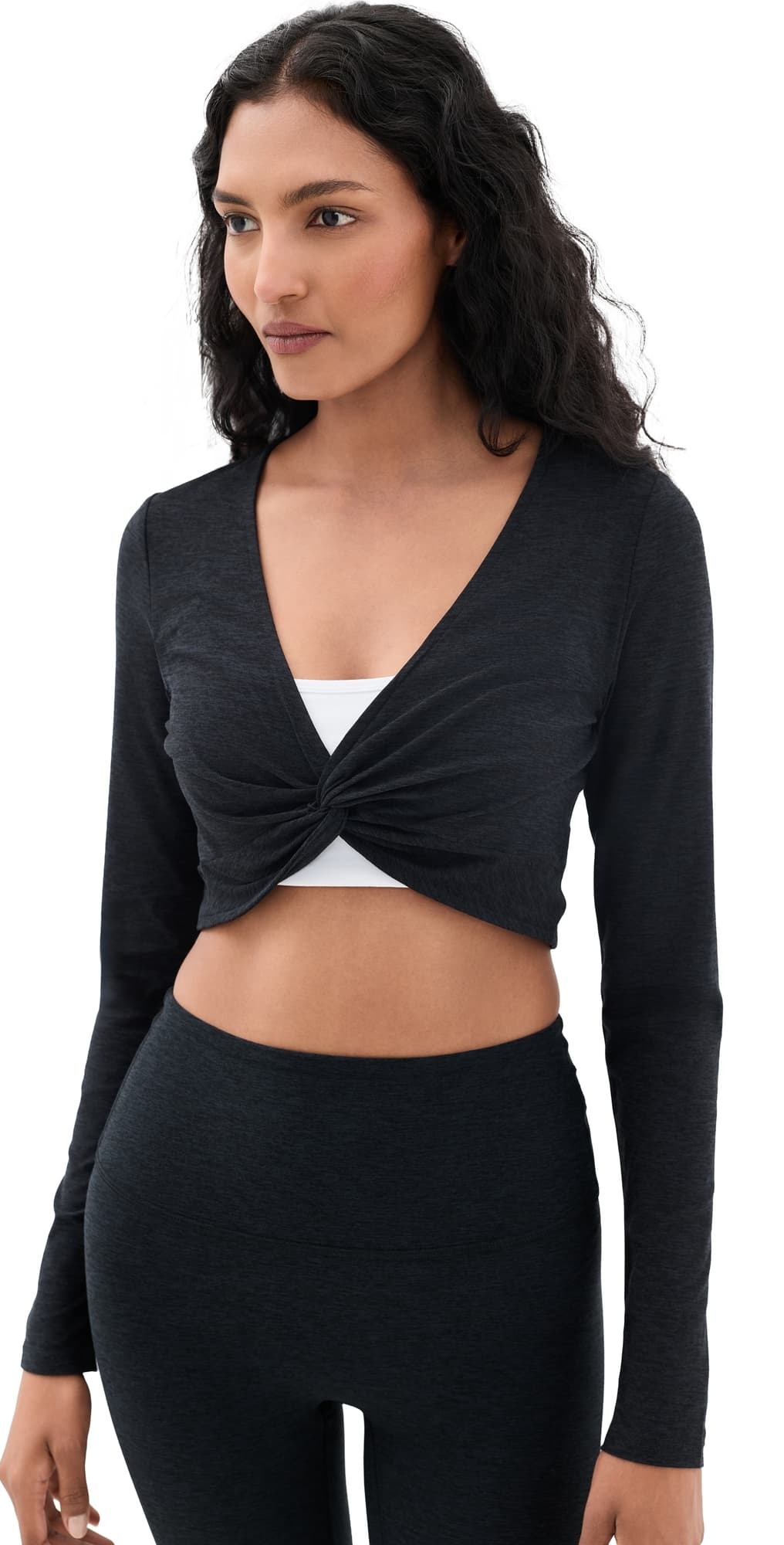 Beyond Yoga Featherweight Plie Long Sleeve Tee Darkest Night