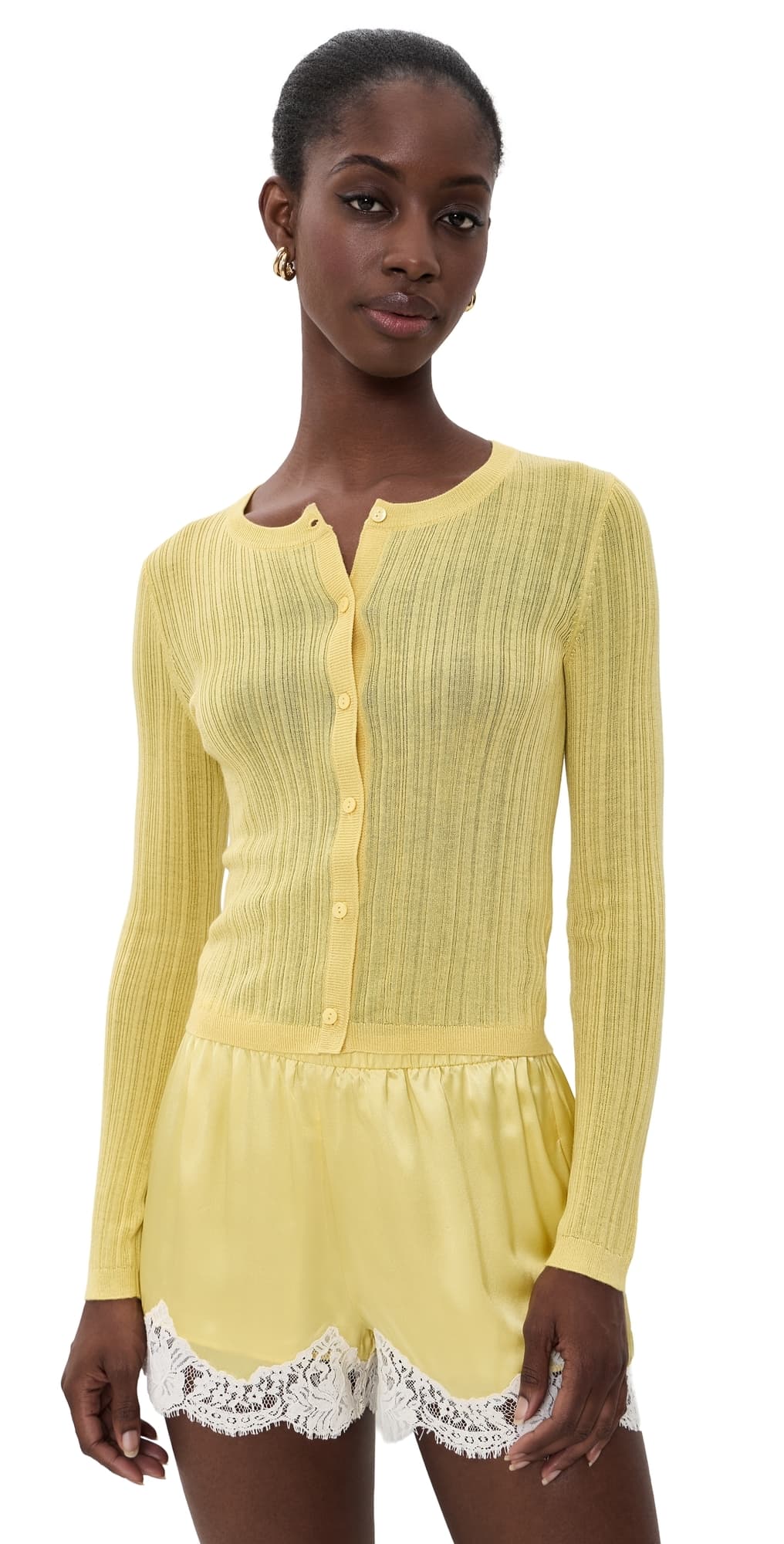 CAMI NYC Lightweight Maura Cardigan Custard