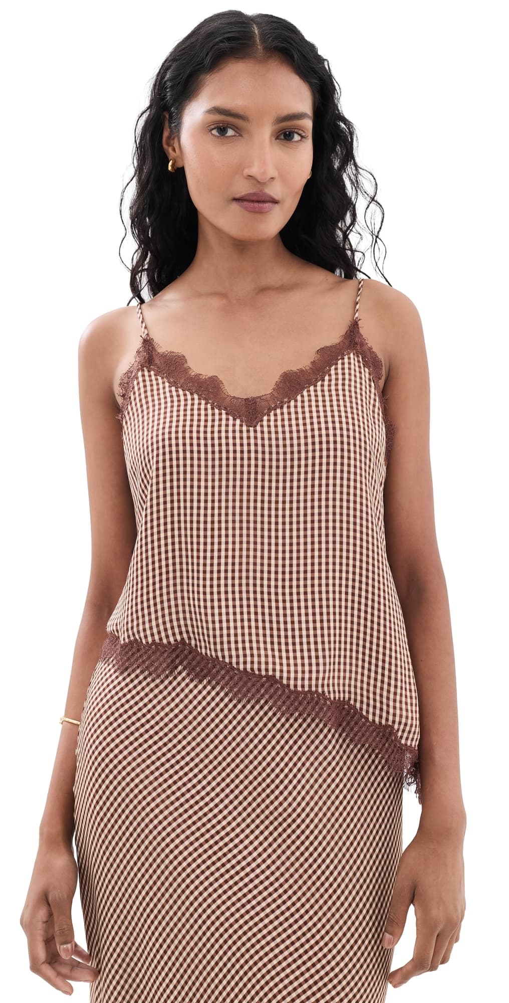 CAMI NYC Lizette Camisole Brown Gingham