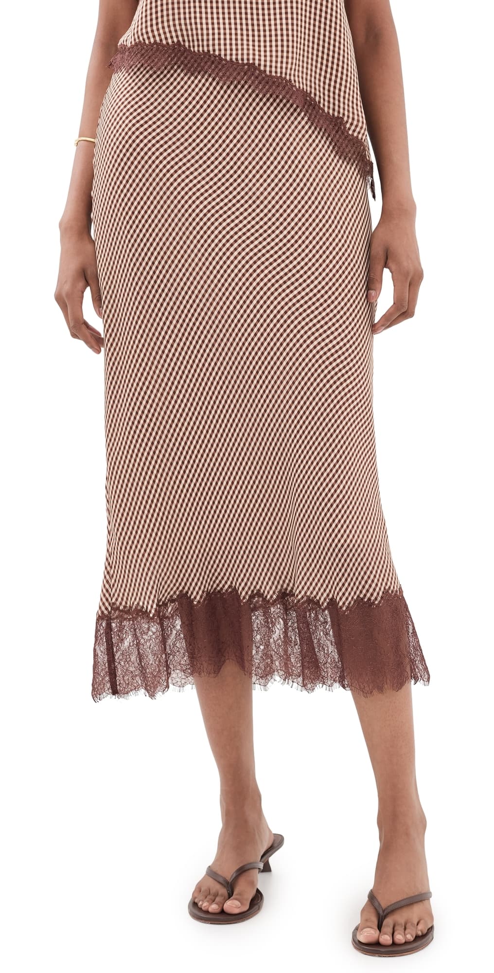 CAMI NYC Sharon Skirt Brown Gingham