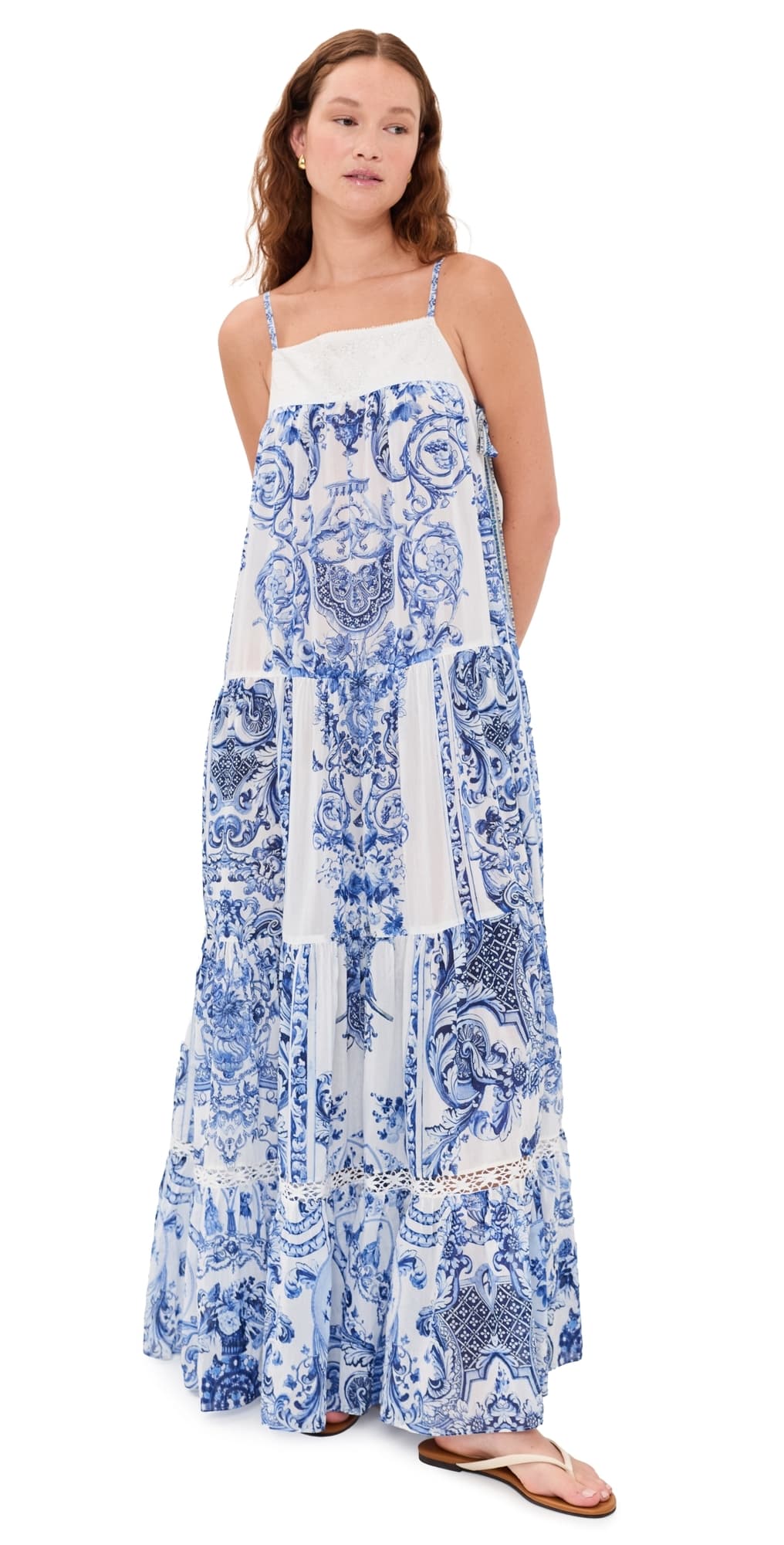 Camilla Tiered Maxi Dress Ceramic Panoramic