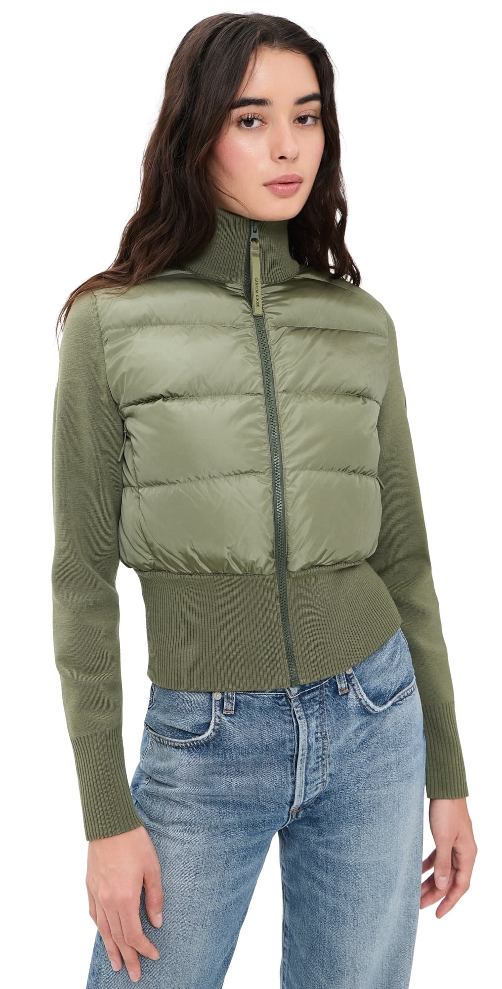 Canada Goose HyBridge Wide Quilt Knit Jacket Vireo Green