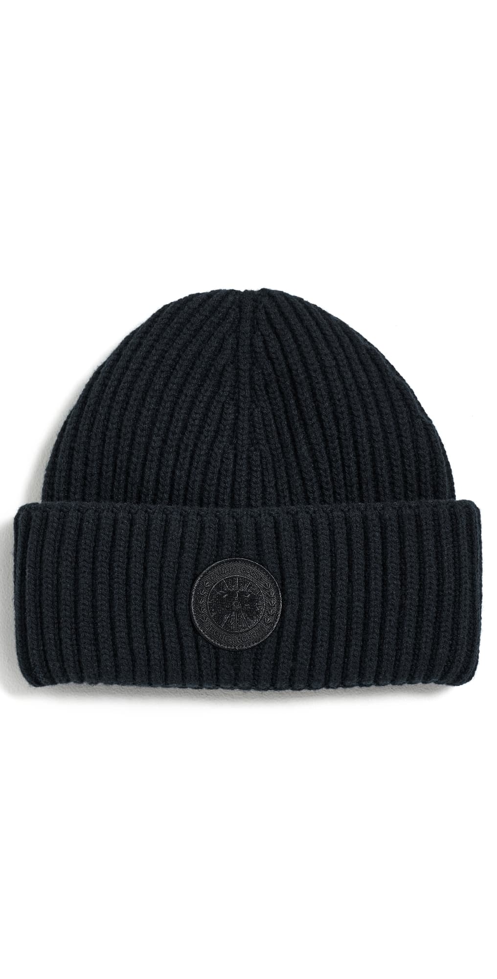 Canada Goose Cashmere Blend Double Fold Beanie Black