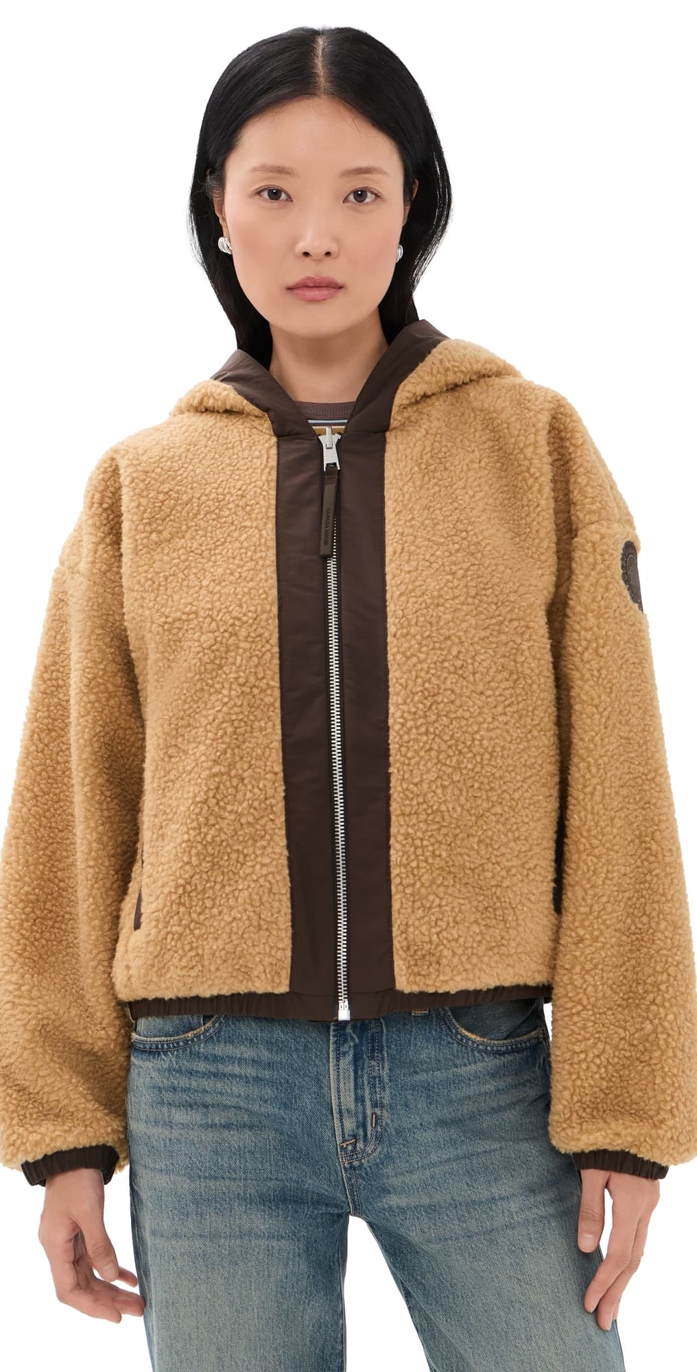 Canada Goose Alberni Reversible Fleece Bomber Ecru Beige/Terra