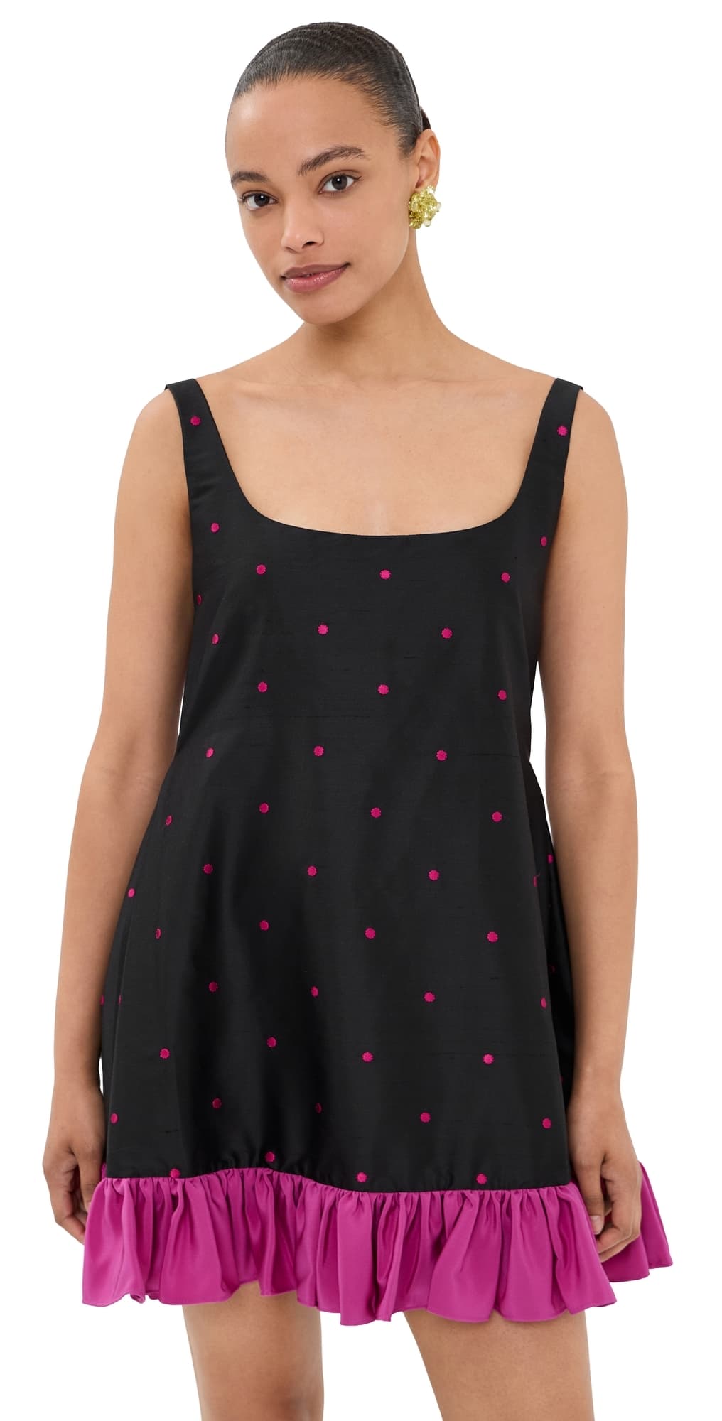 Caro Editions Sylvia Dress Black/Pink Dots