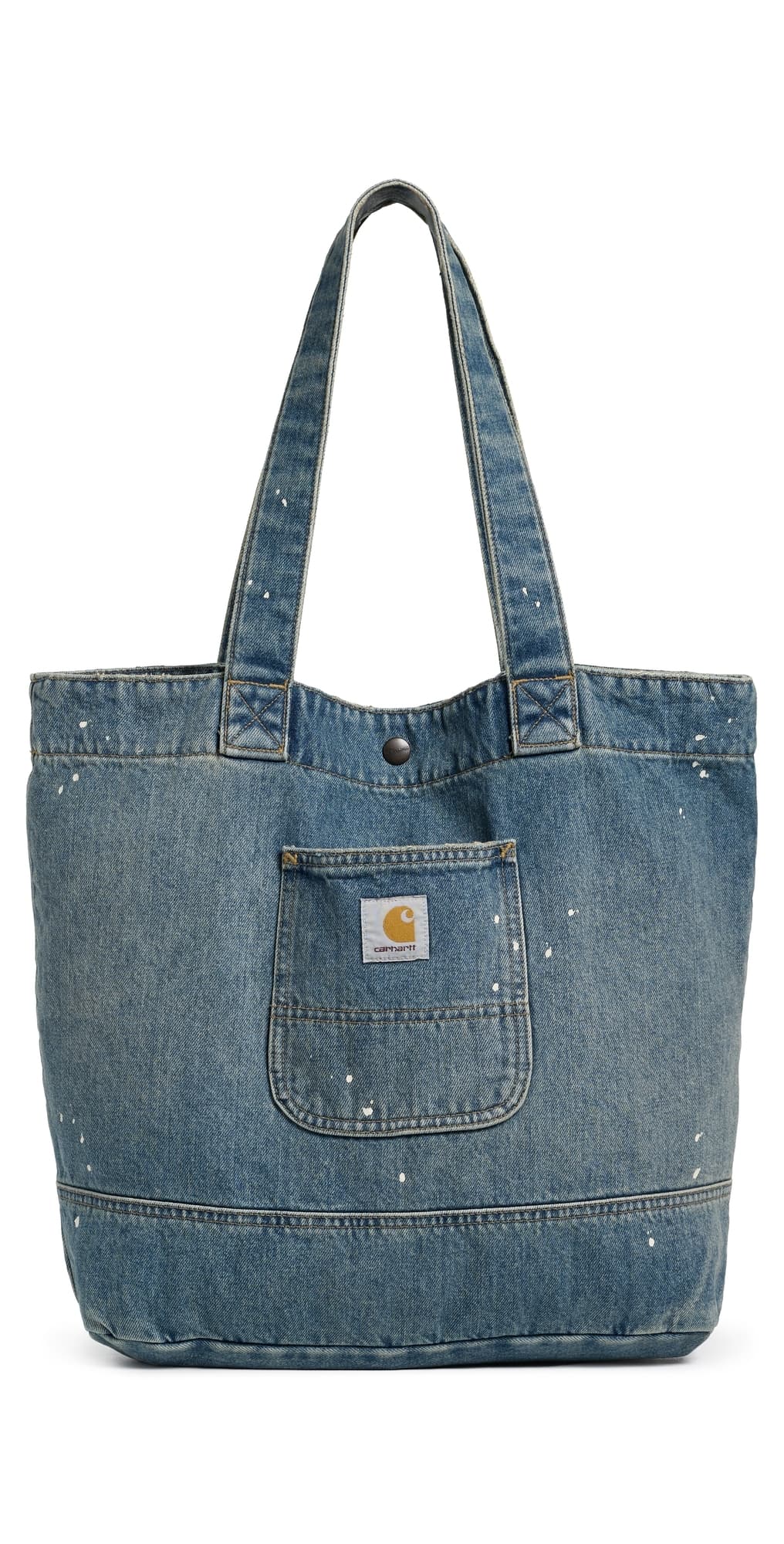 Carhartt WIP Denim Tote Bag Blue (Destroy Wash, Splatter) · One Size