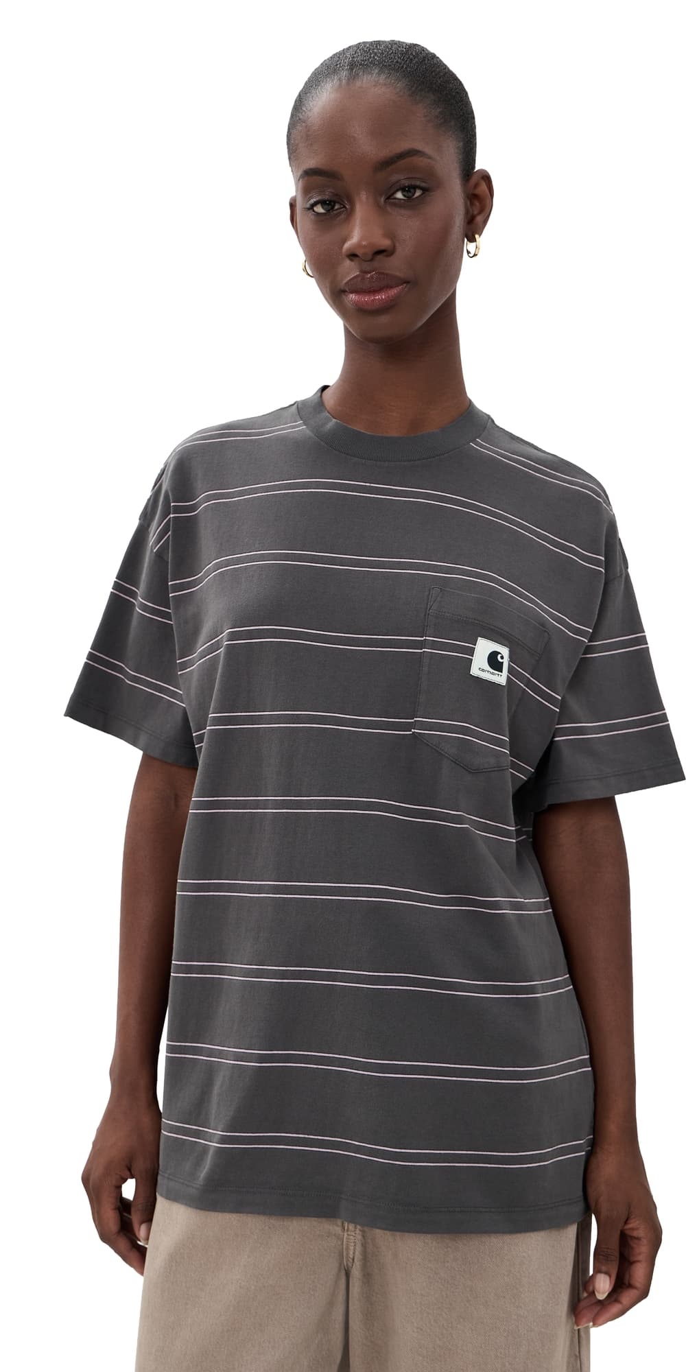 Carhartt WIP Short Sleeve Bert Pocket T-Shirt Bert Stripe/Graphite