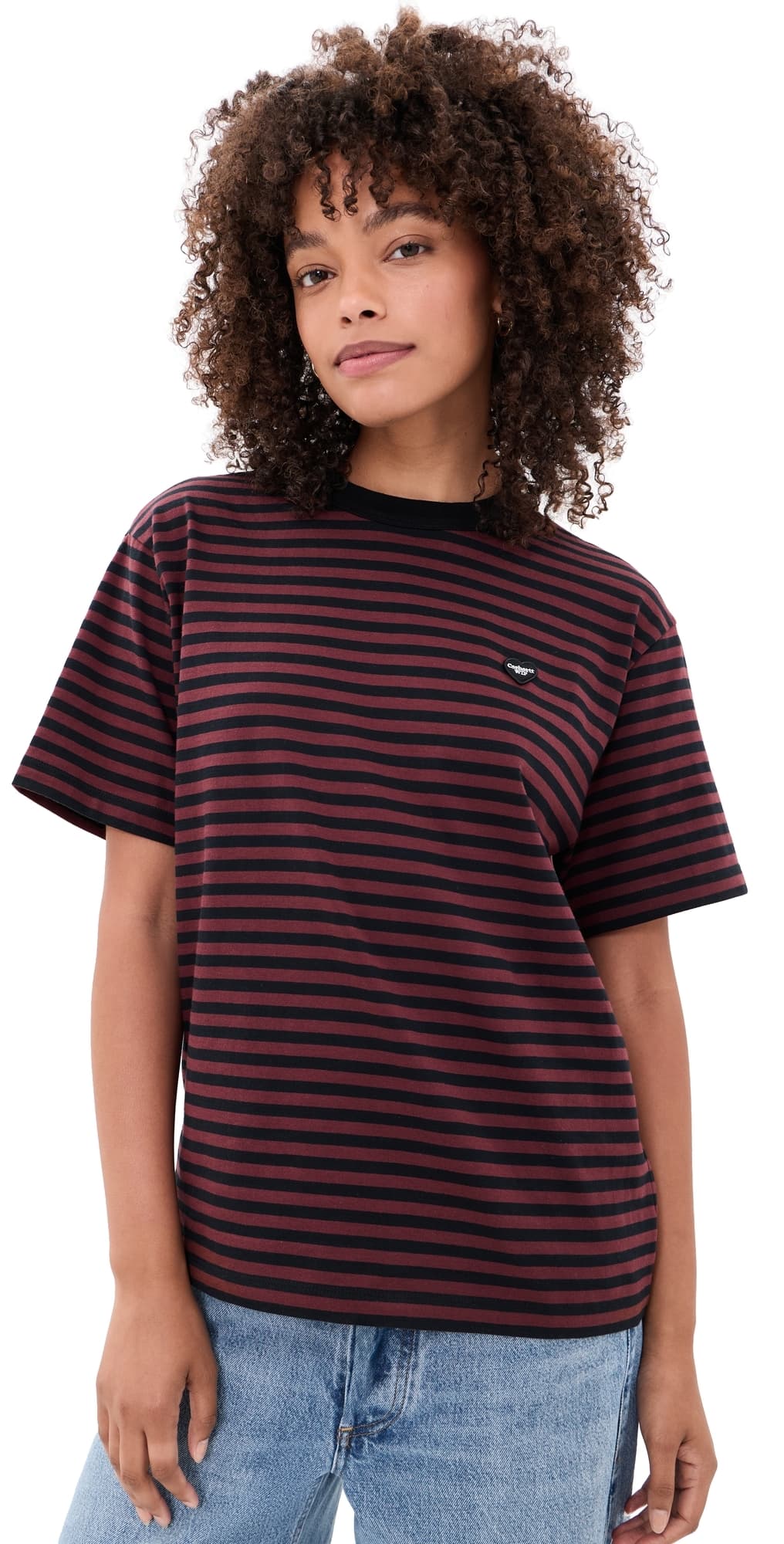 Carhartt WIP Essy T-Shirt Essy Stripe Black/Amarone