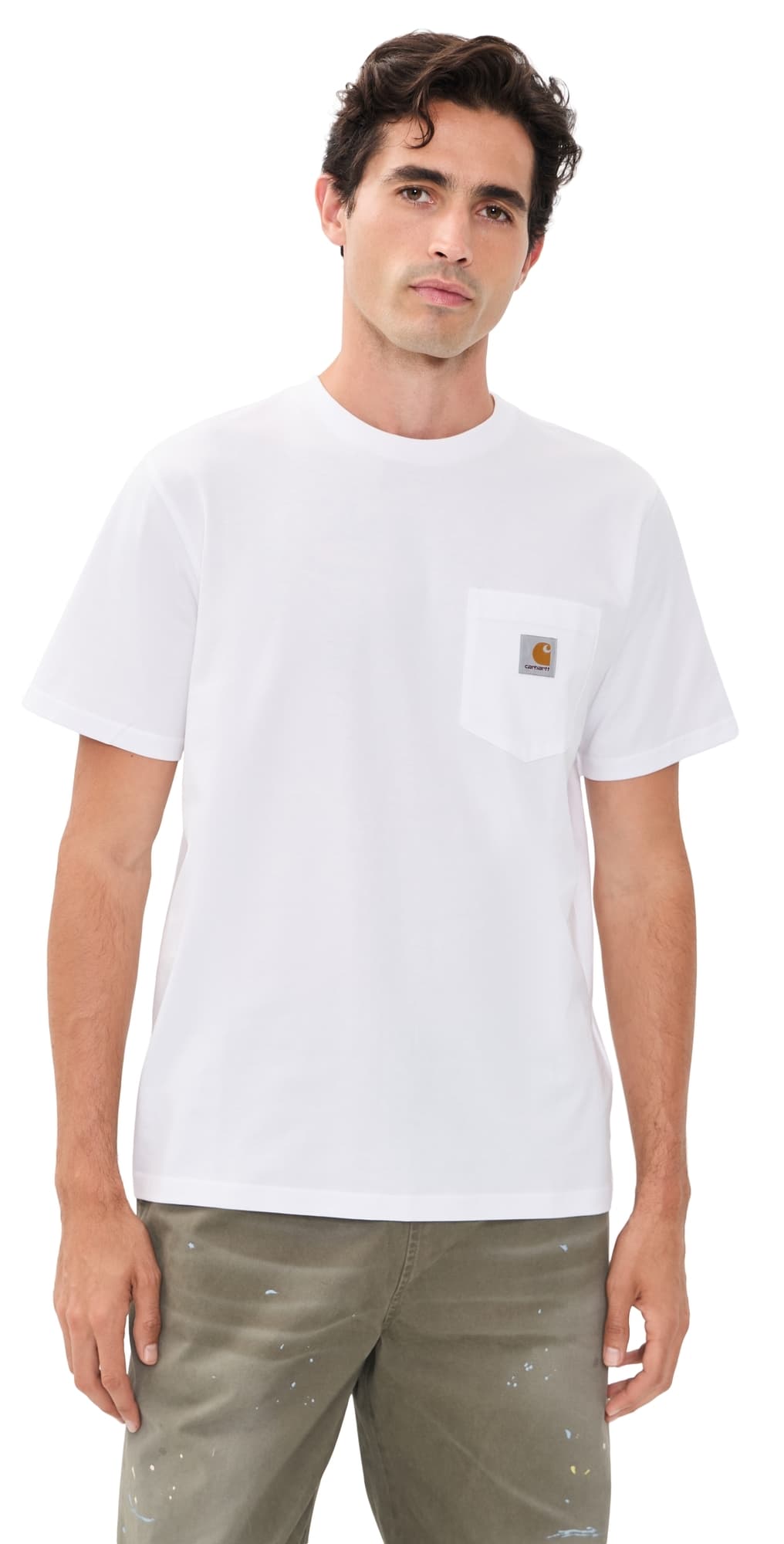 Carhartt WIP Short Sleeve Pocket Tee White/Gold