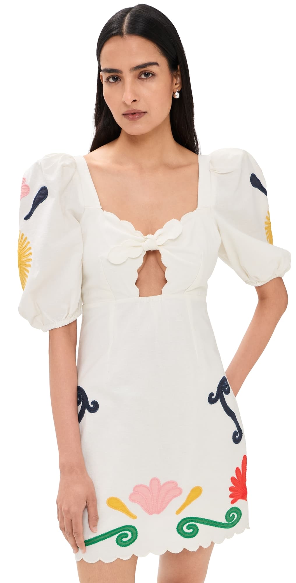 Carolina K Greta Mini Dress Off White