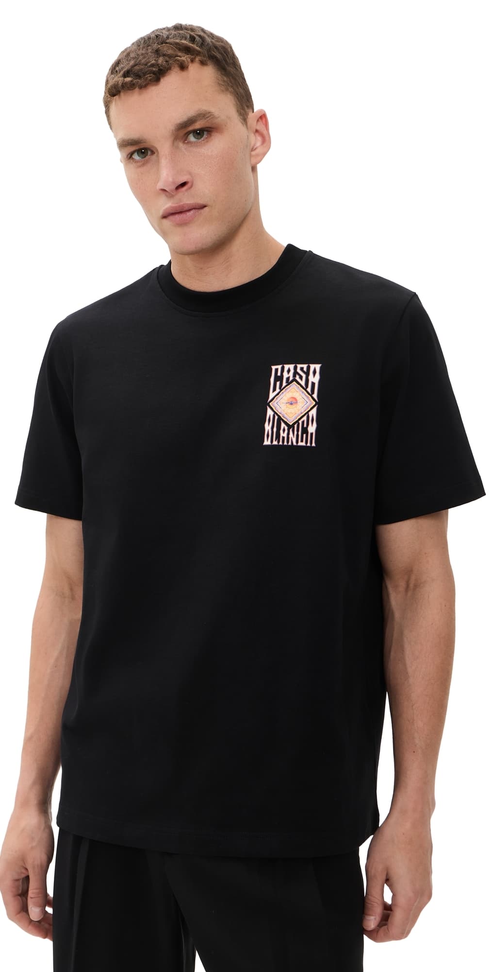 Casablanca Hermons Mirage Printed Classic T-Shirt Black