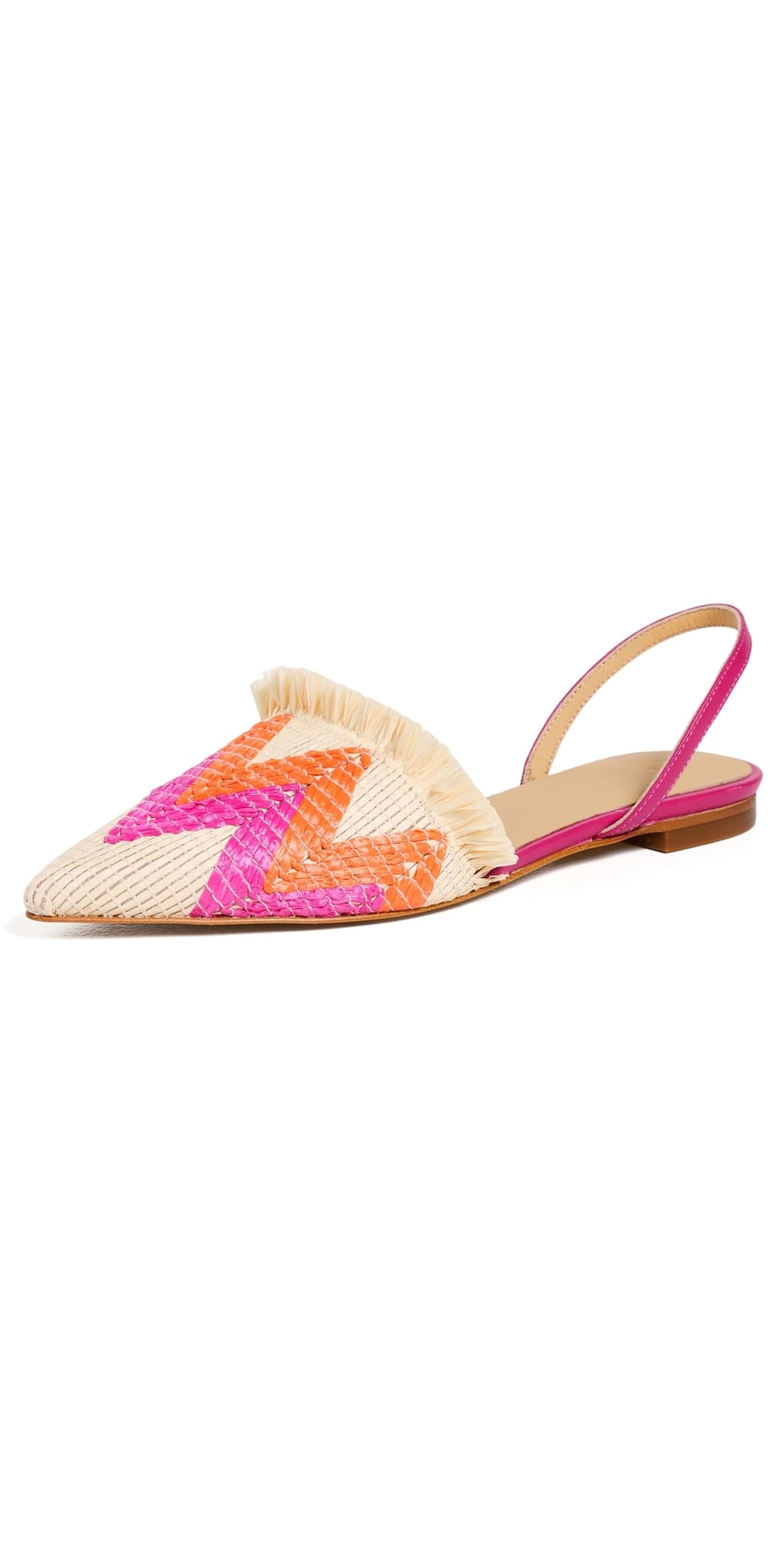 Castañer Berta Flats Natural/Naranja/Fuchsia