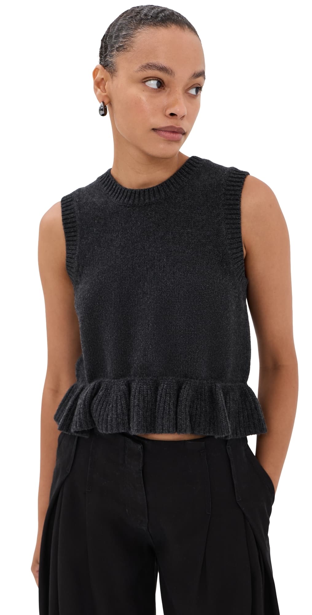 Cecilie Bahnsen Bill Vest Charcoal Grey