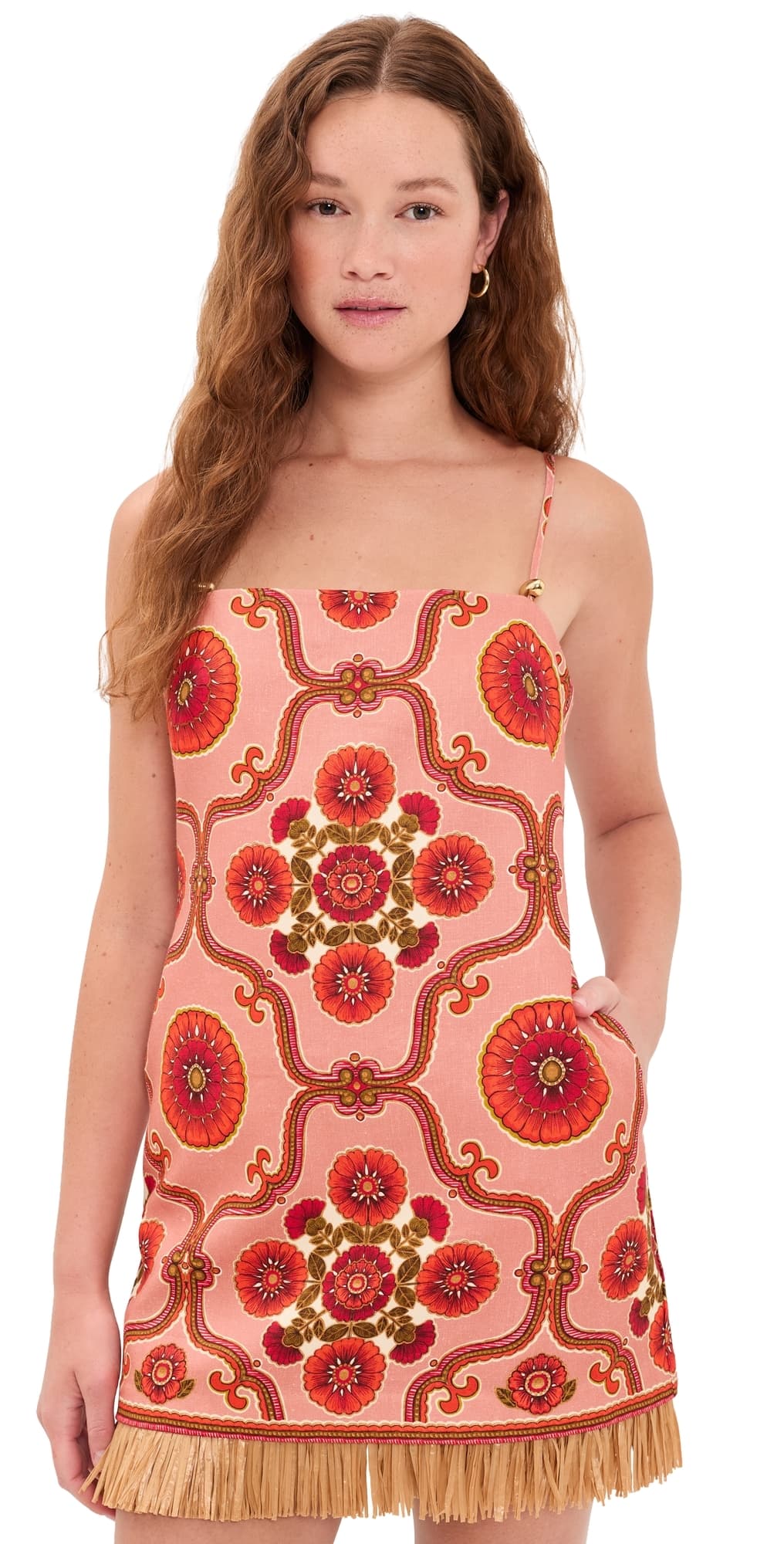 Cara Cara Valencia Mini Dress Mod Floral Brick