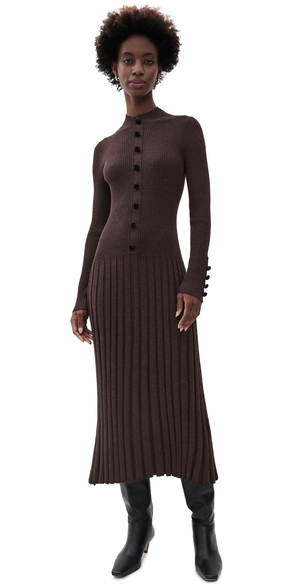 Cara Cara Easton Knit Dress Brown