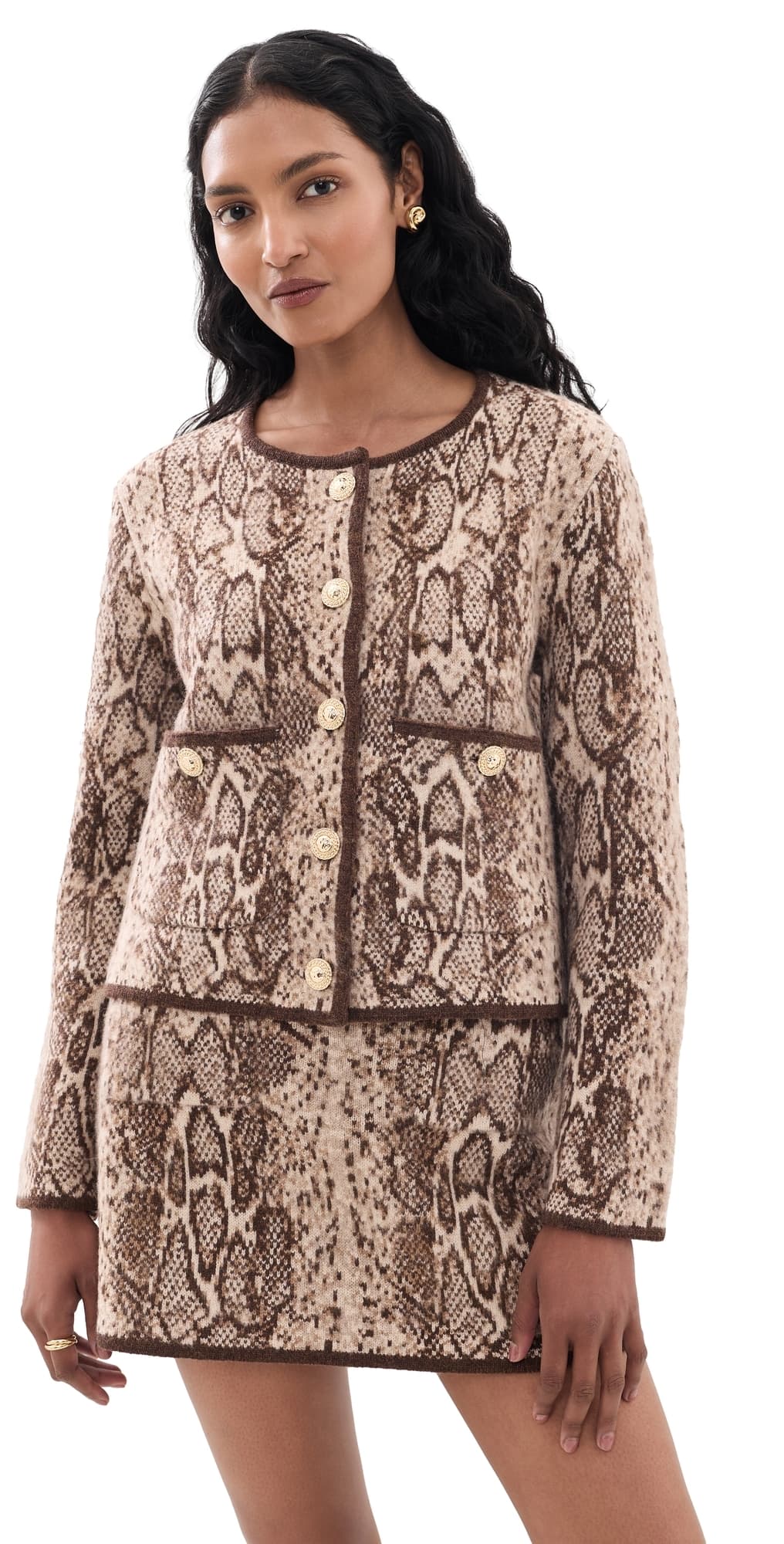 Cara Cara Bristol Wool Cardigan Oatmeal Snake