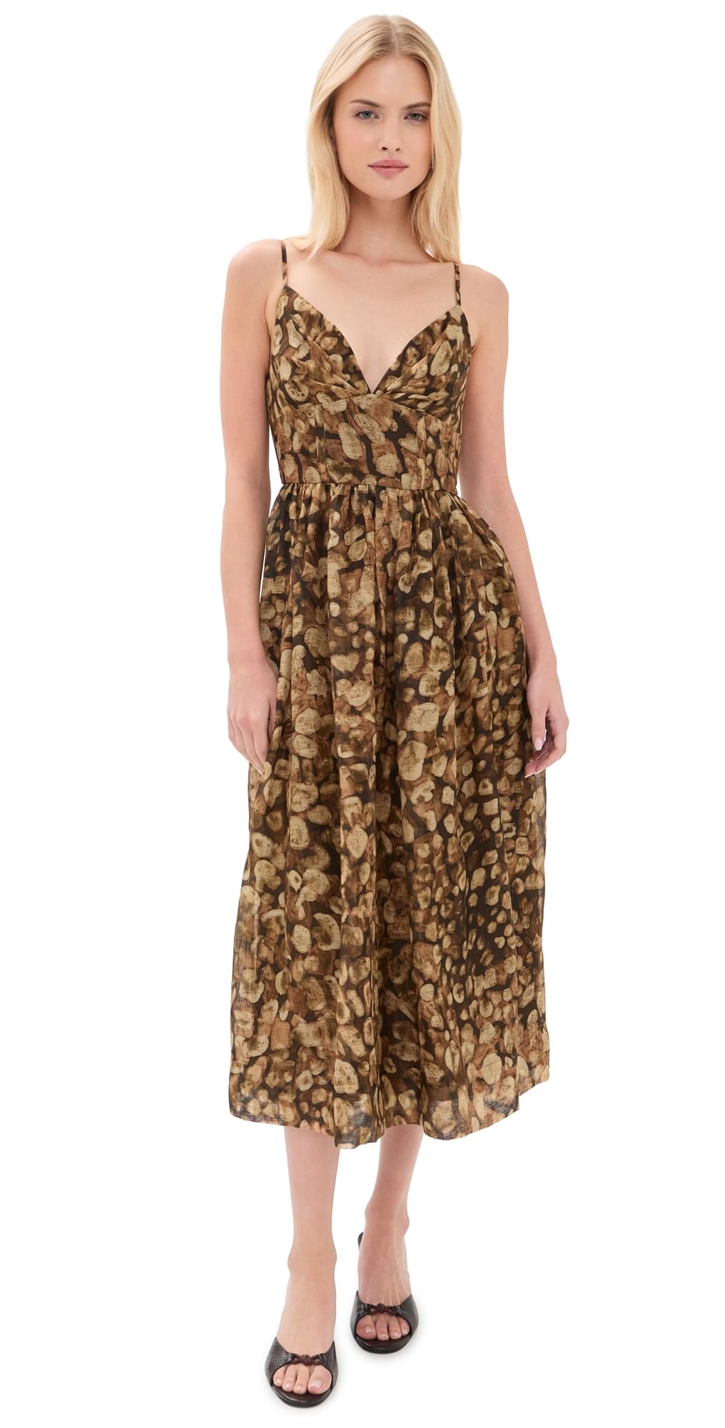 Cara Cara Miro Midi Dress Galets Brown