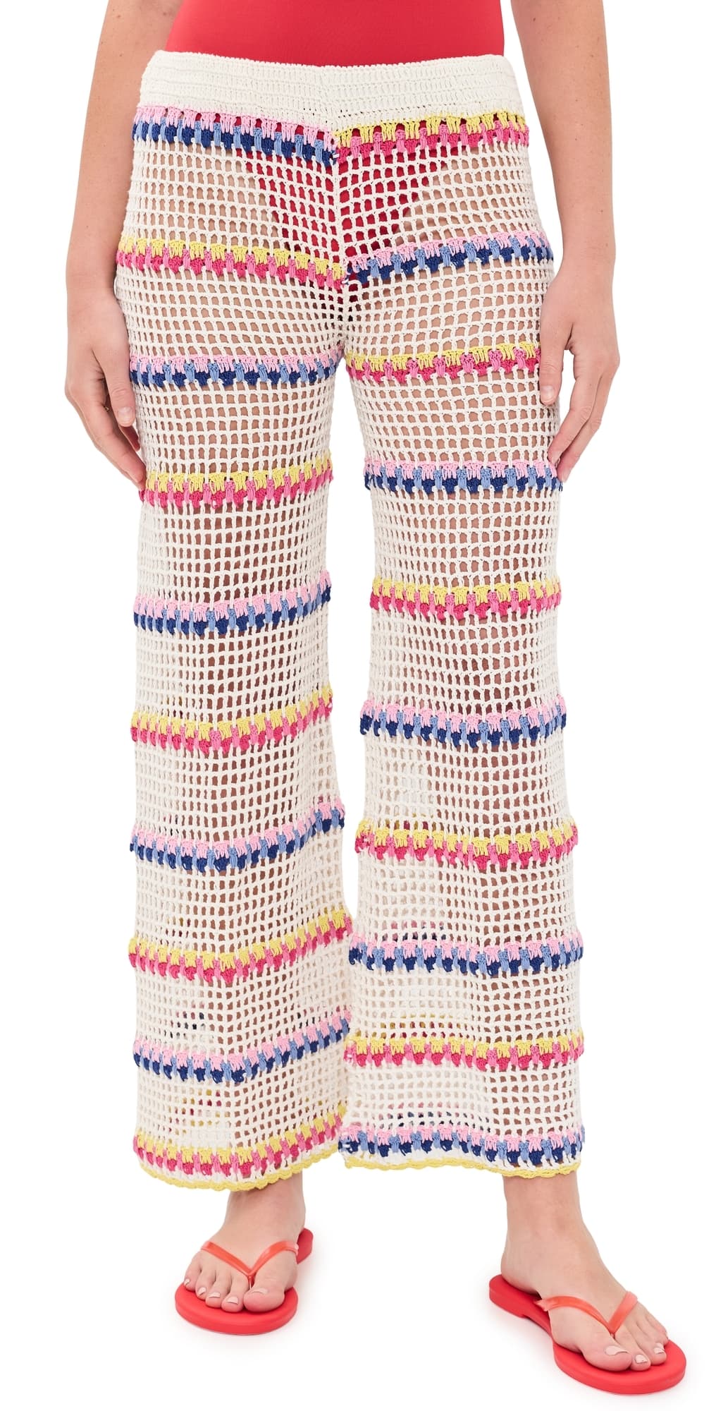 CeliaB Iren Crochet Cover Up Pants Multi