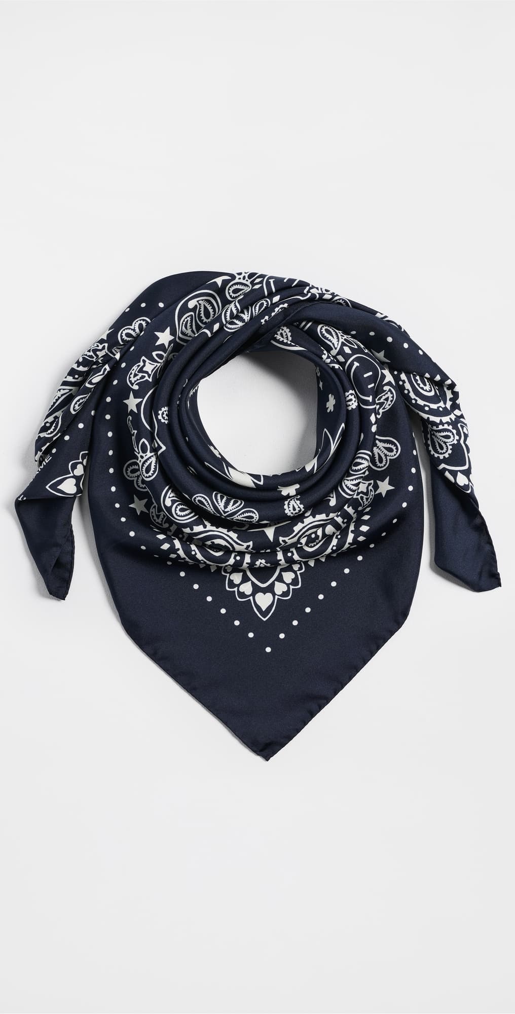 Call It By Your Name Large Silk Bandana Navy