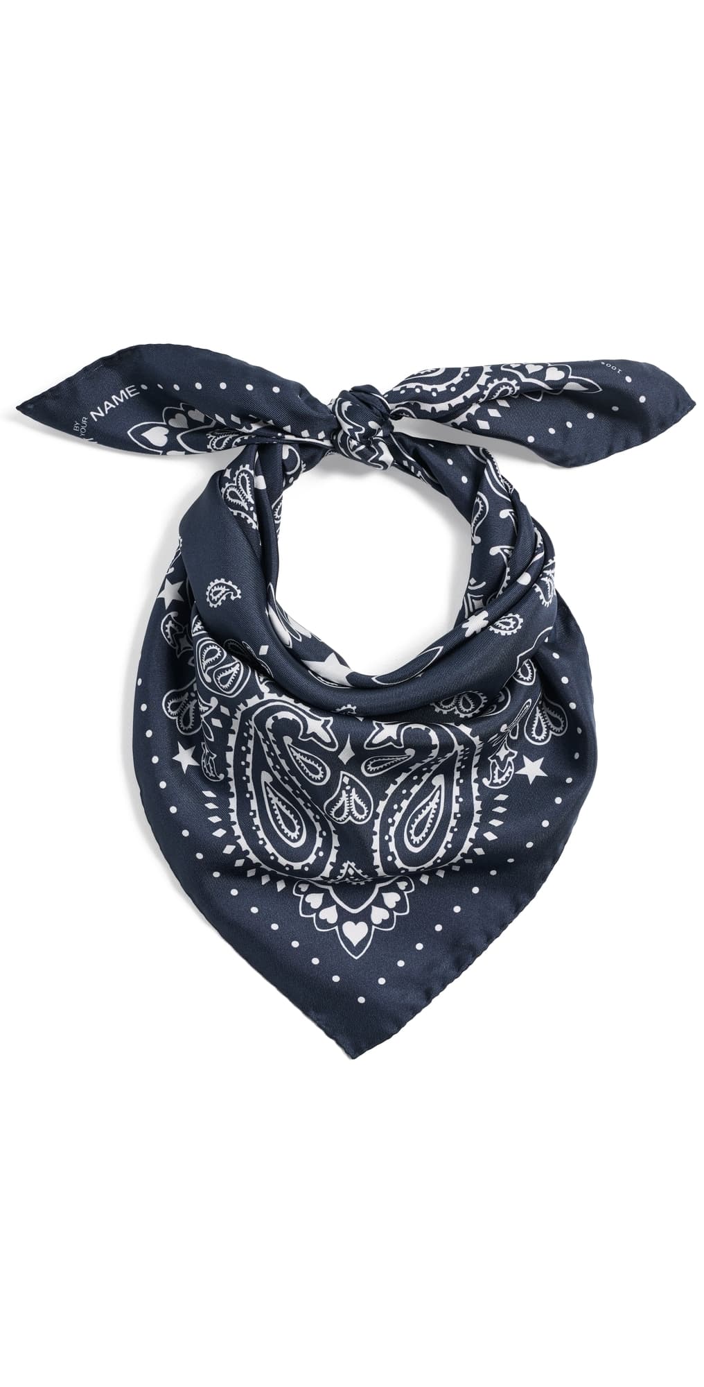 Call It By Your Name Silk Bandana Small NAVY · One Size
