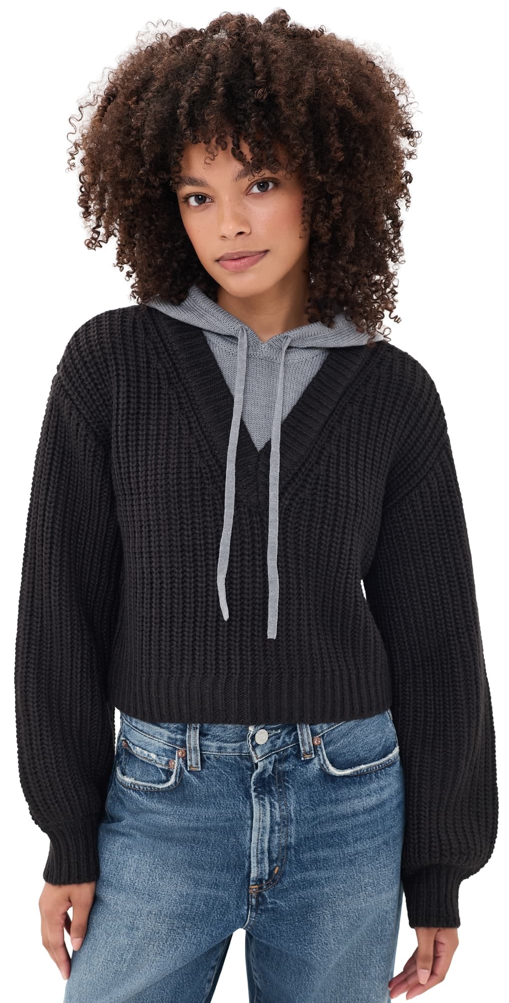 Cinq à Sept Deidre Pullover Black/Heather Grey
