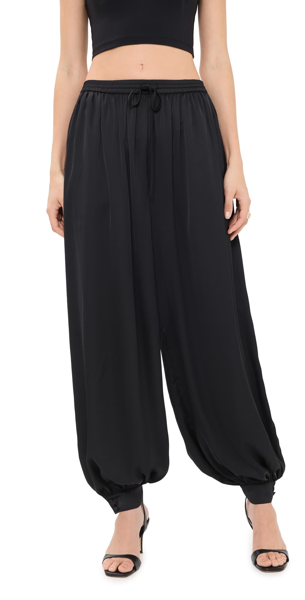 Cinq à Sept Esme Satin Verne Pants Black