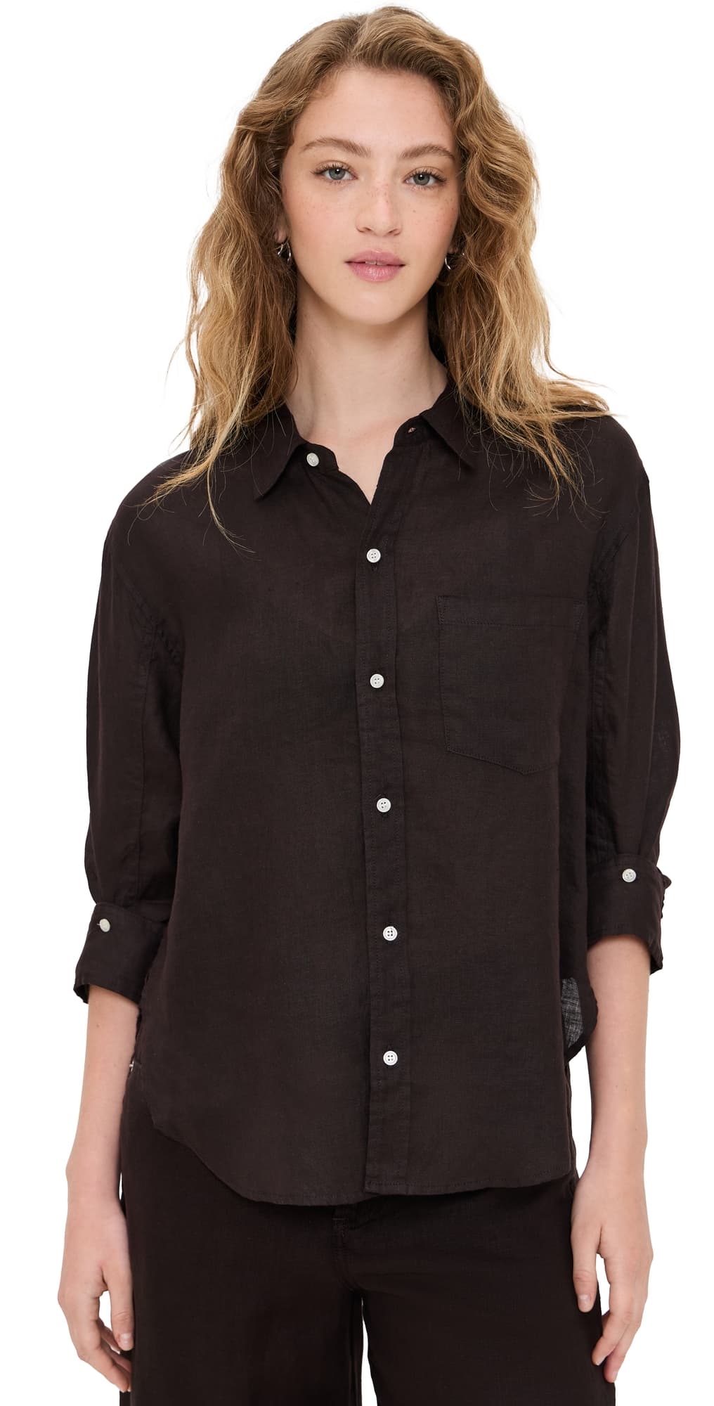 Citizens of Humanity Kayla Shrunken Shirt Chocolate