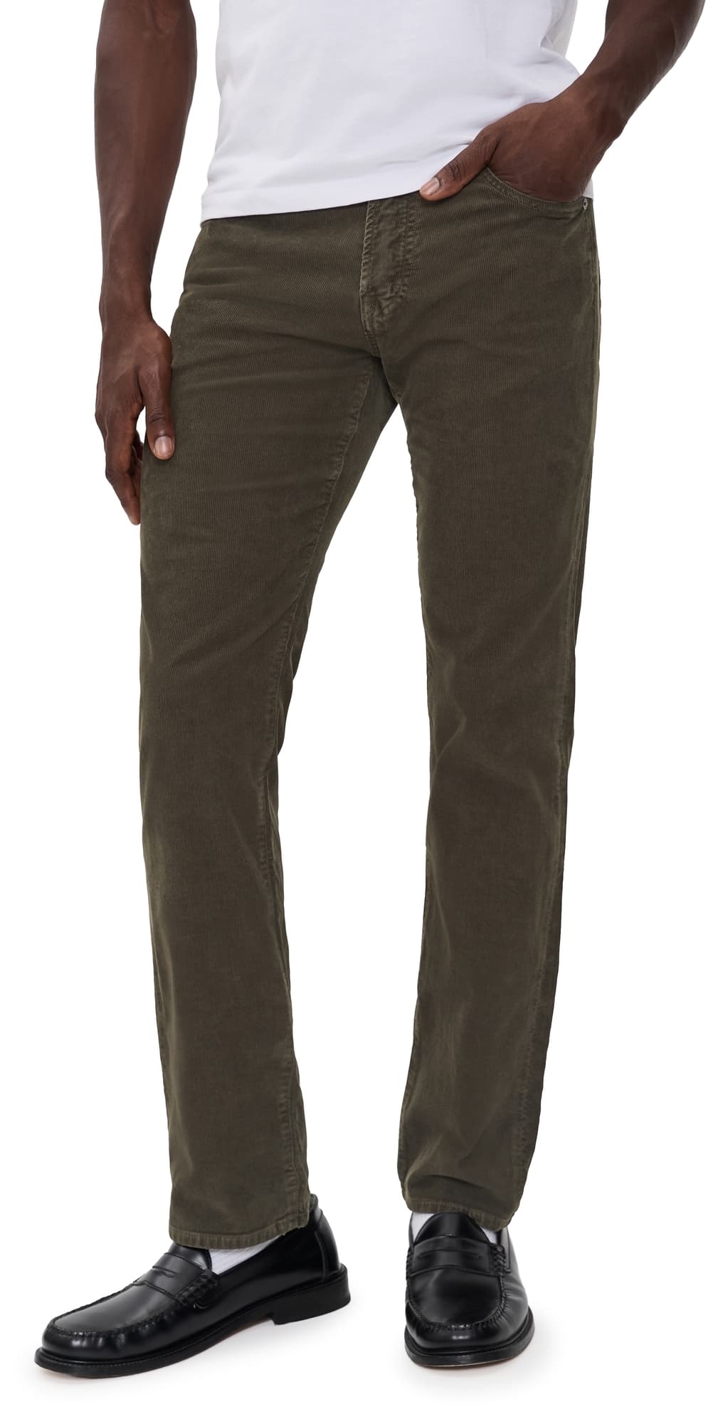 Citizens of Humanity Elijah Corduroy Straight Fit Pants Olive