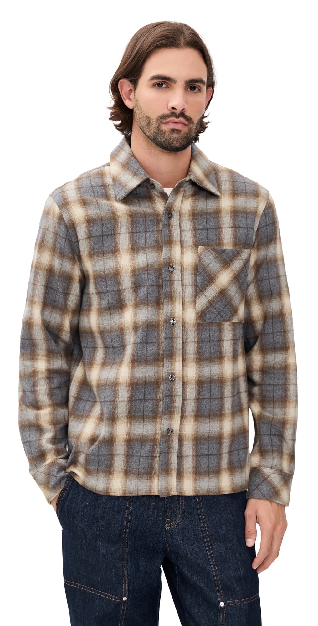Citizens of Humanity Cairo Cascade Plaid Flannel Shirt Cascade Plaid