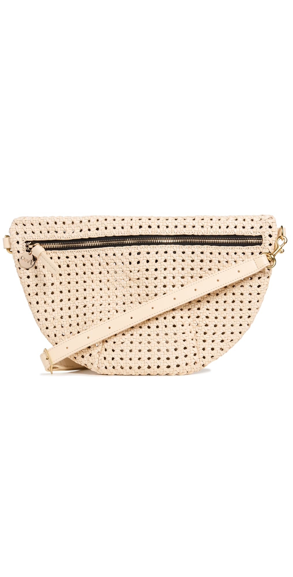 Clare V. Grande Fanny Cream Rattan · One Size