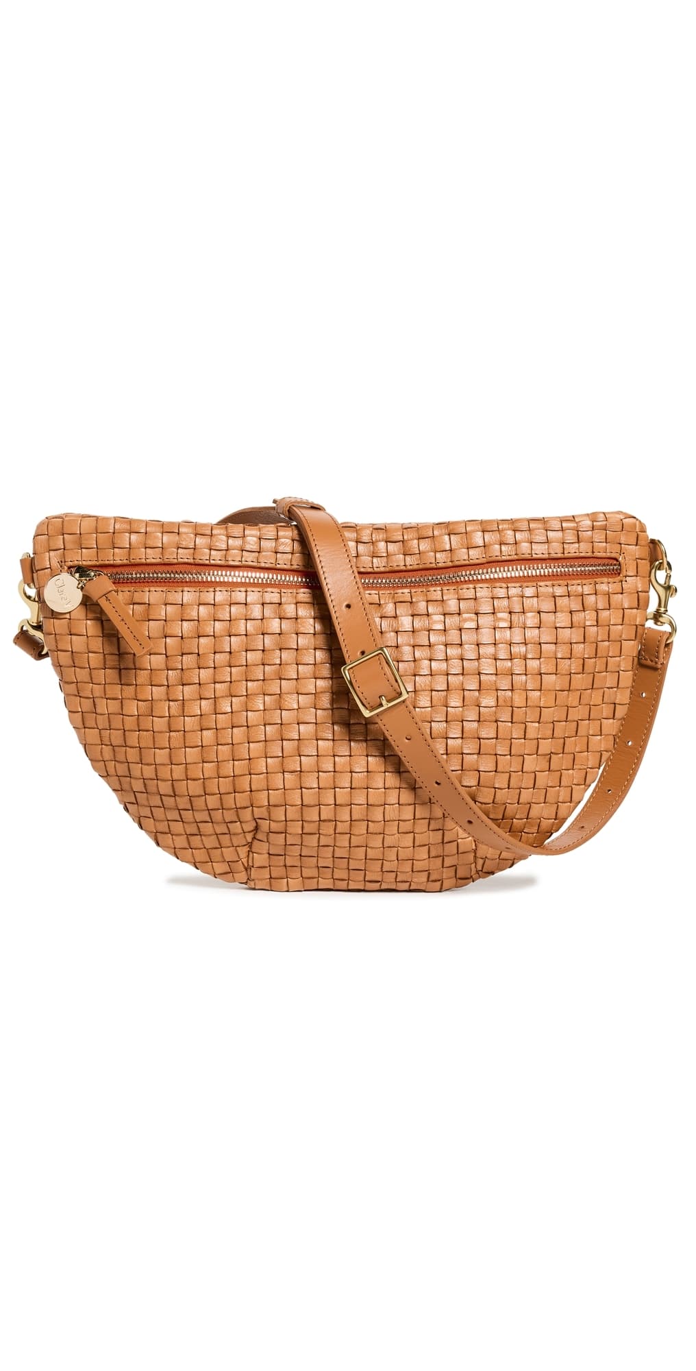 Clare V. Grande Fanny Natural Woven Checker
