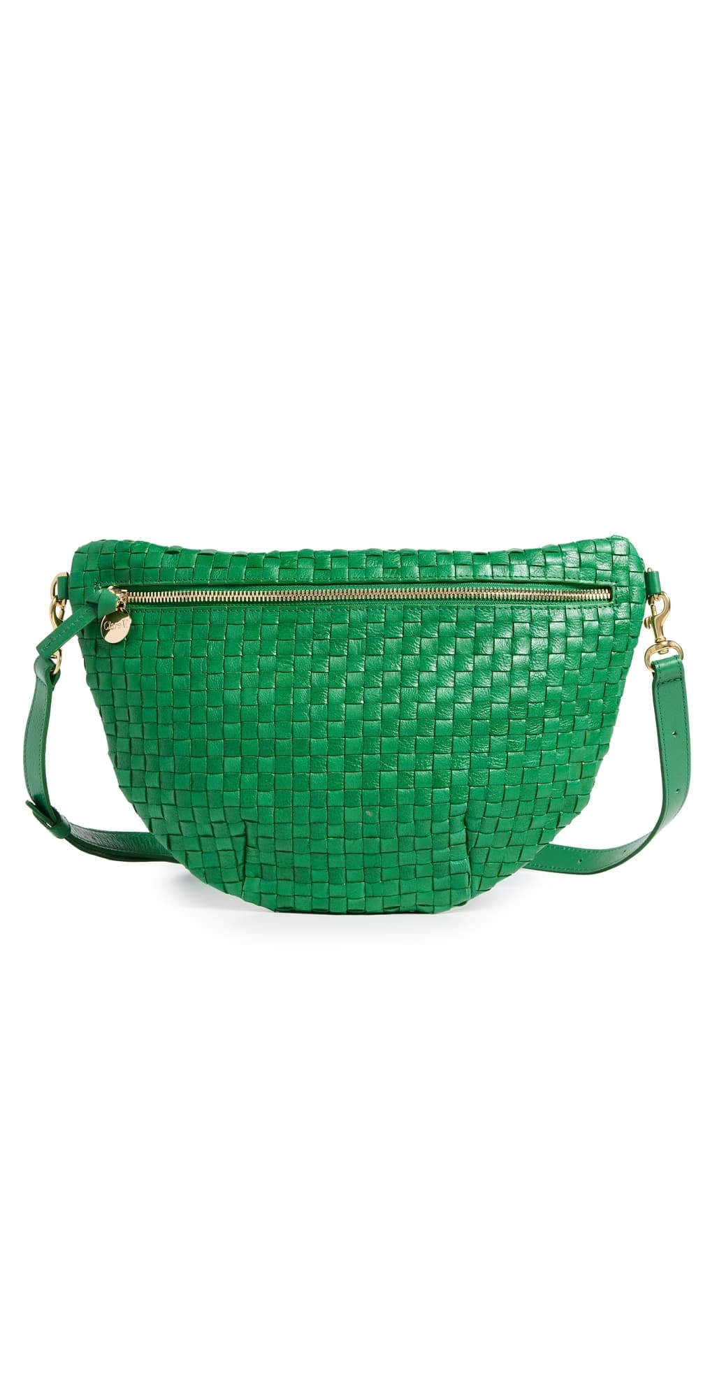 Clare V. Grande Fanny Pack Grass Woven Checker · One Size