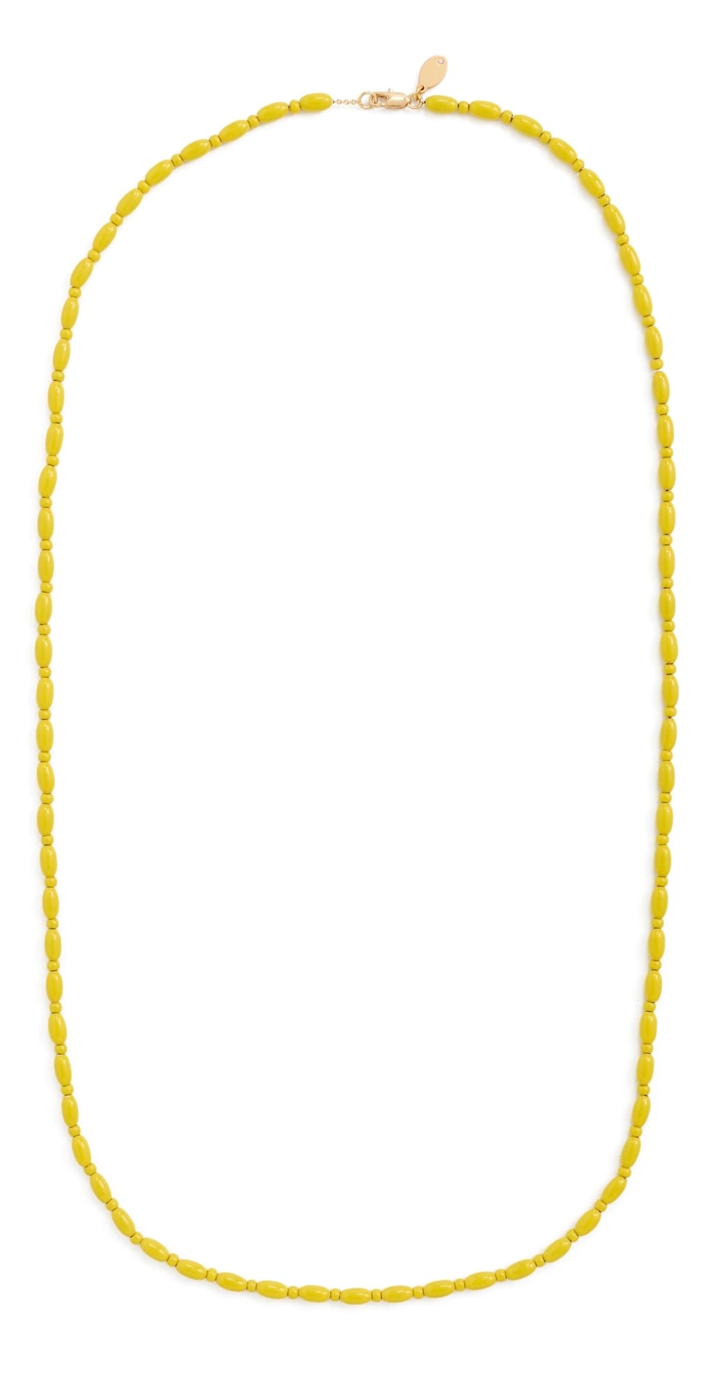Clare V. Enamel Bead Necklace Yellow · One Size