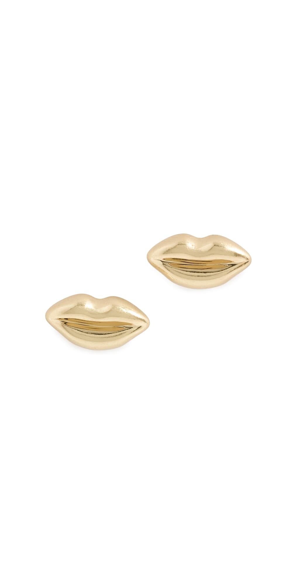 Clare V. Lips Stud Earrings Vintage Gold
