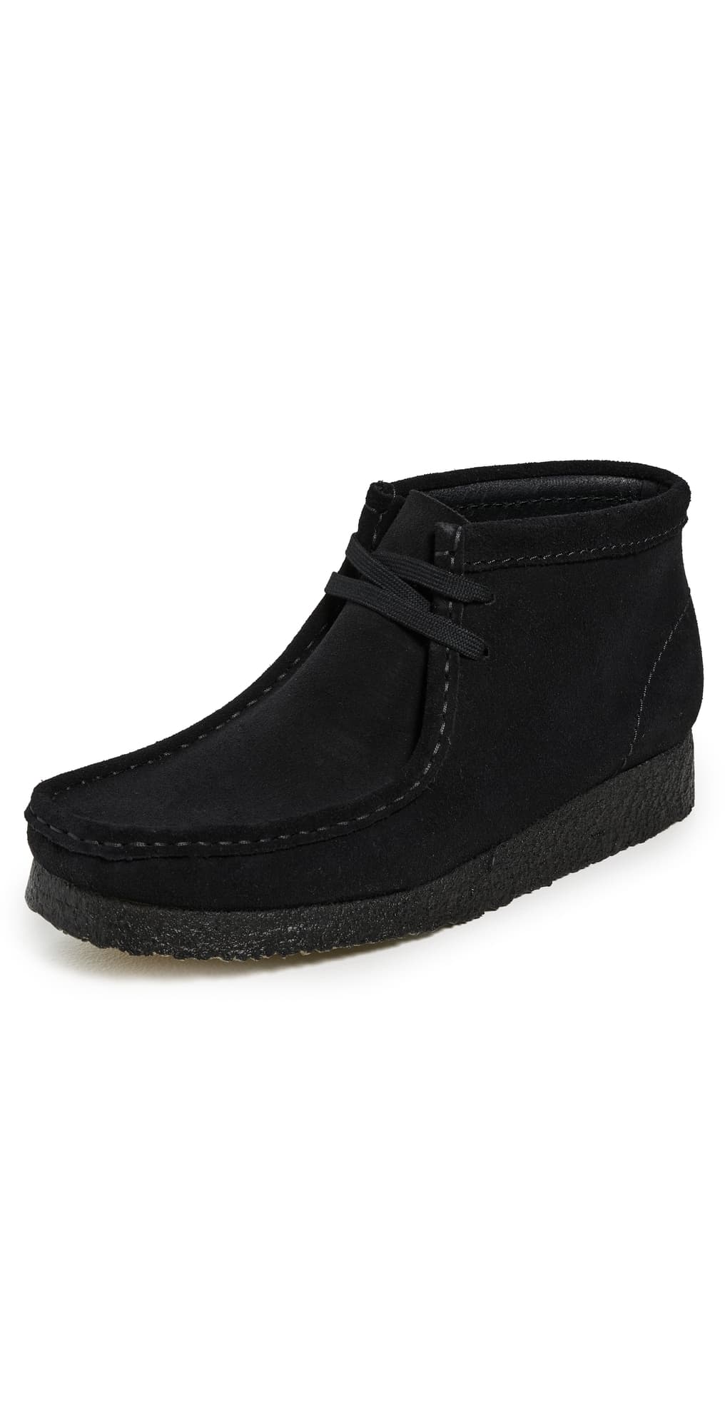 Clarks Wallabee Boots Black Suede